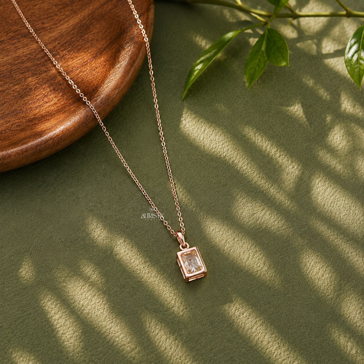 Radiant Cut Solitaire Pendant Lab Grown in Diamond Necklace Chic