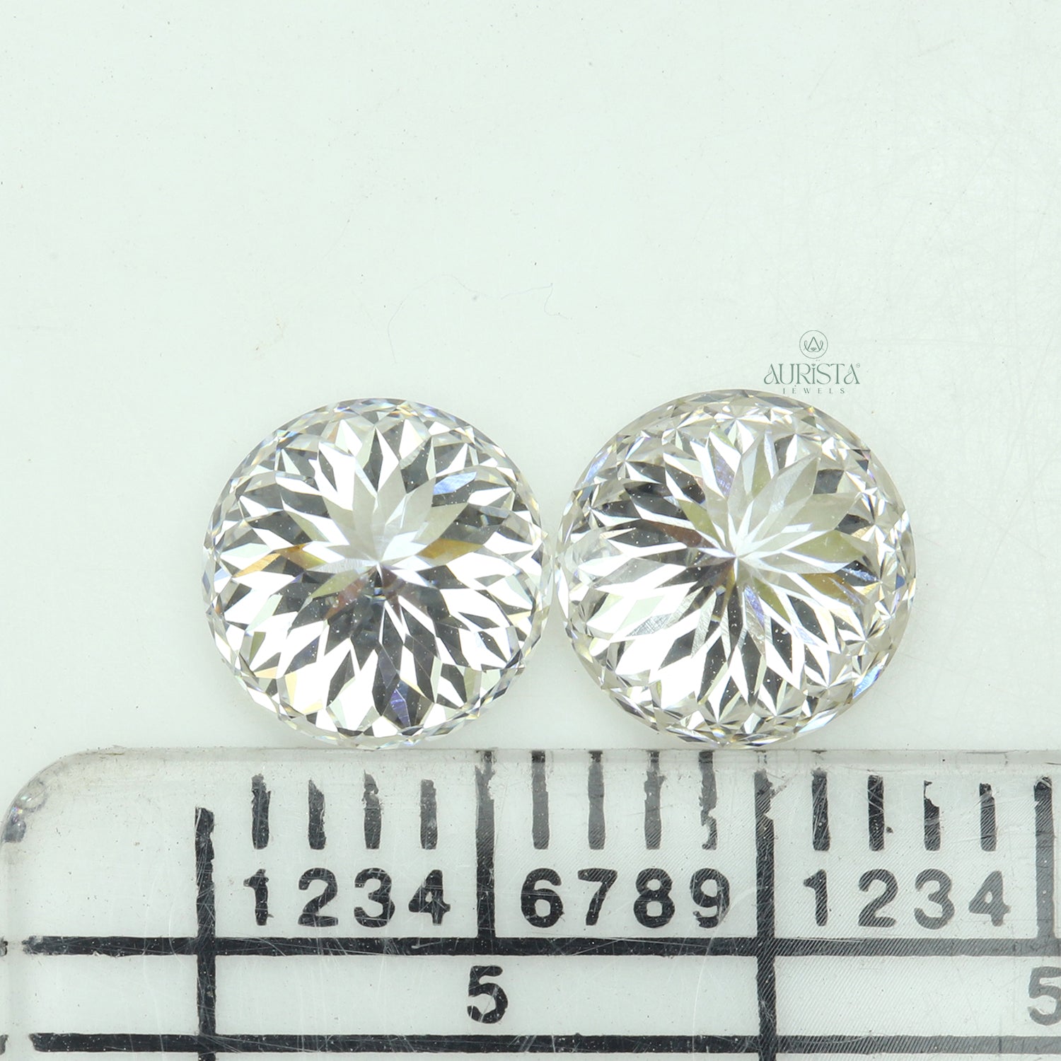 2.25 CT (2 Pcs) Round Portuguese Shape Lab Diamond for Jewelry