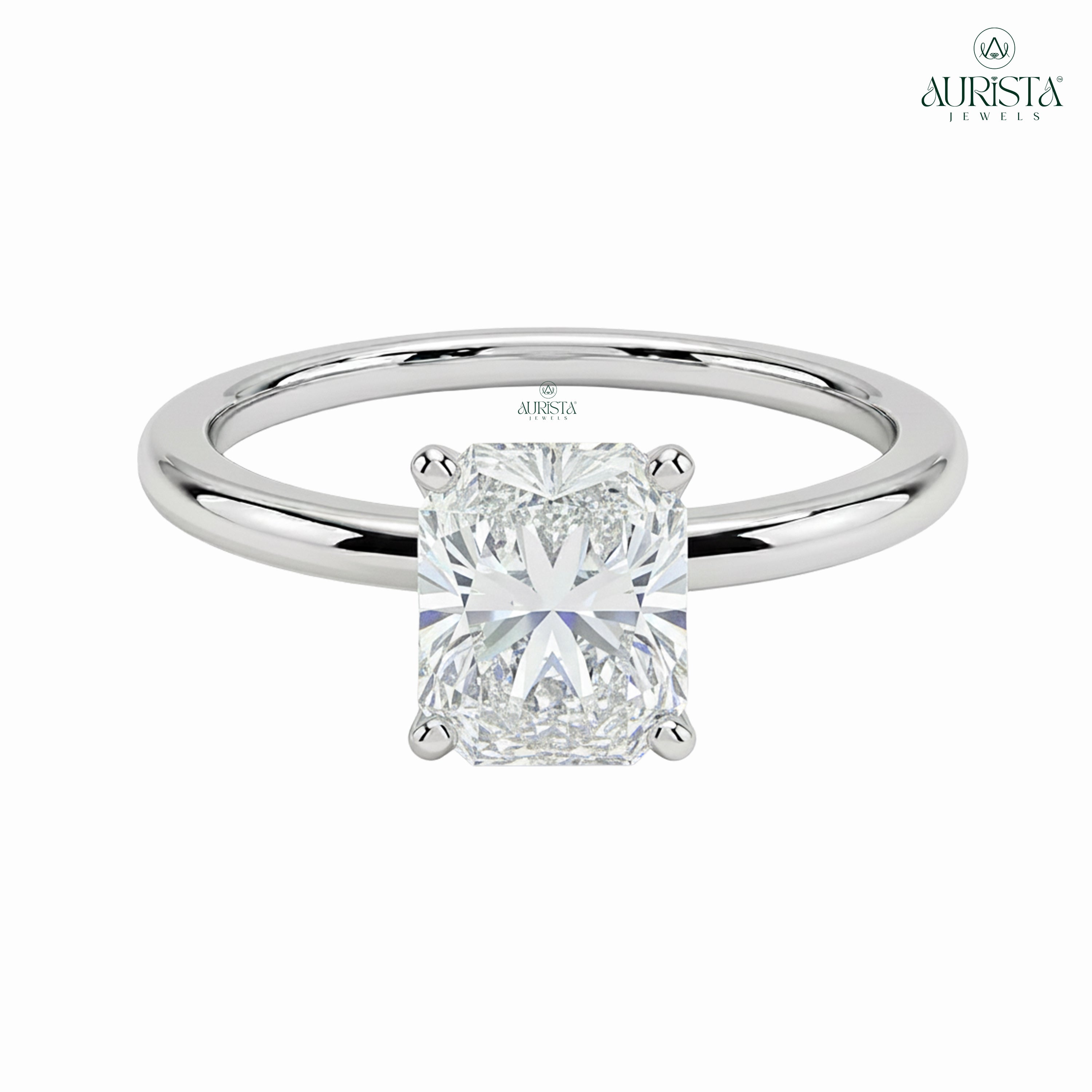 Bound in Love – Gold Band with Radiant Diamond