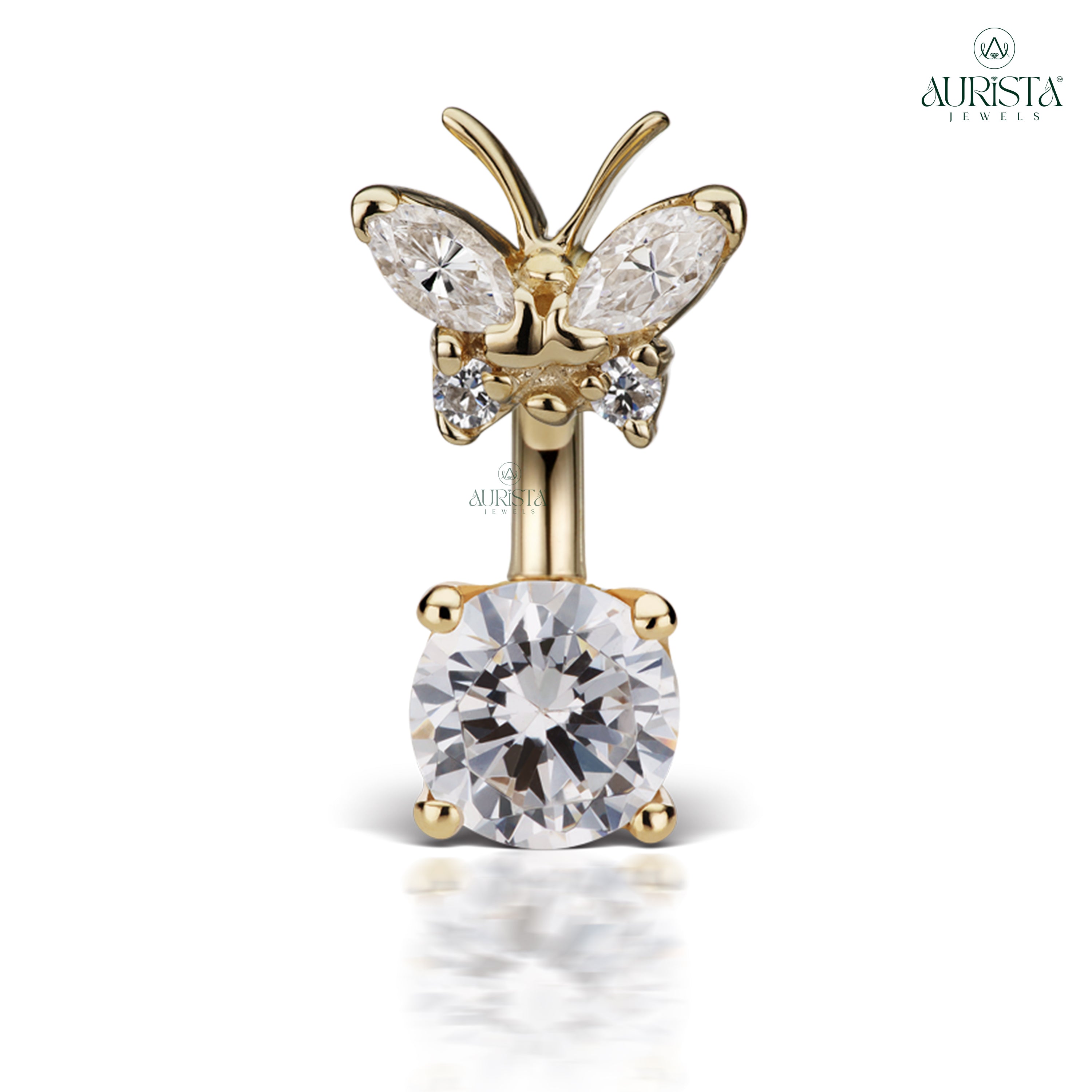 Everlasting Spark Gold Belly Button Ring