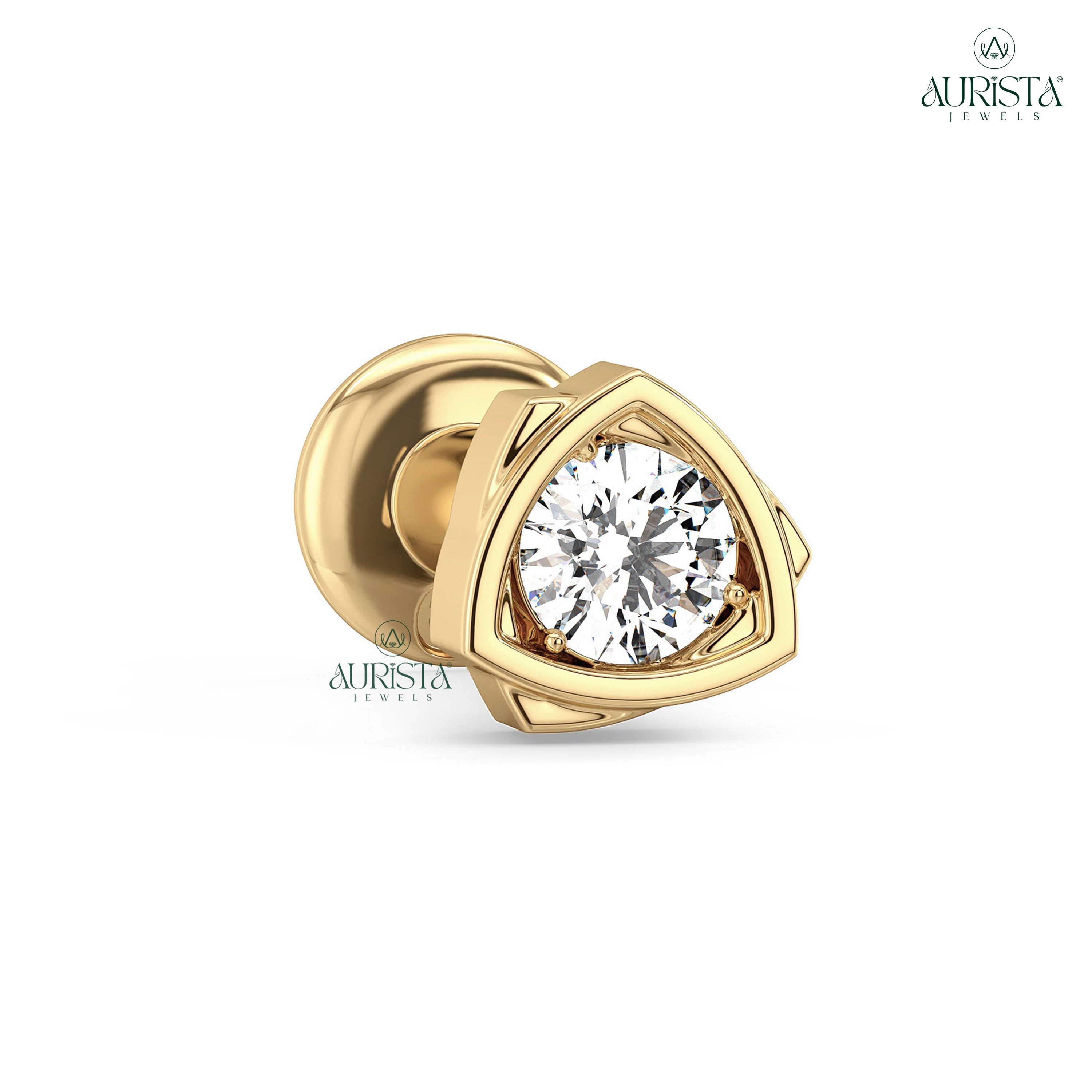 A Timeless Bond Round Diamond Nose Stud