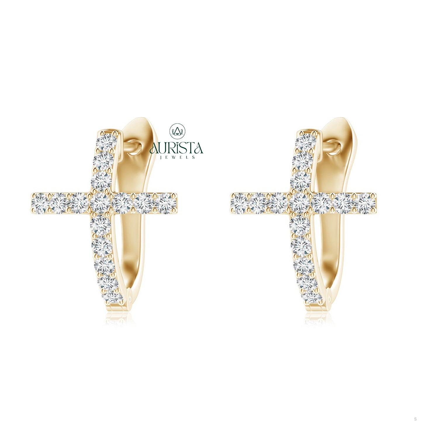 Lovely Earrings with Elegant Diamond
