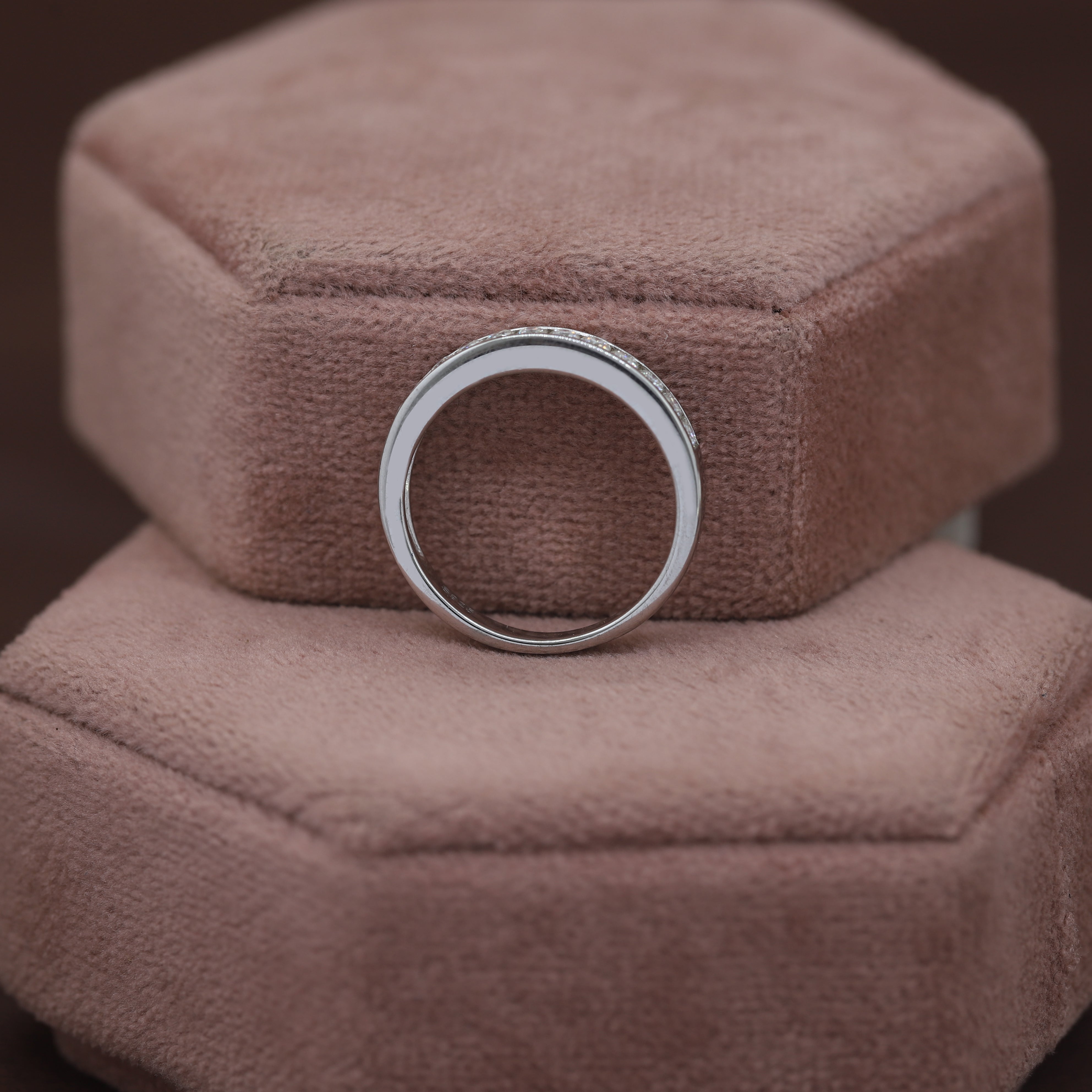 Rings of Destiny- White Gold Band with Round Diamond