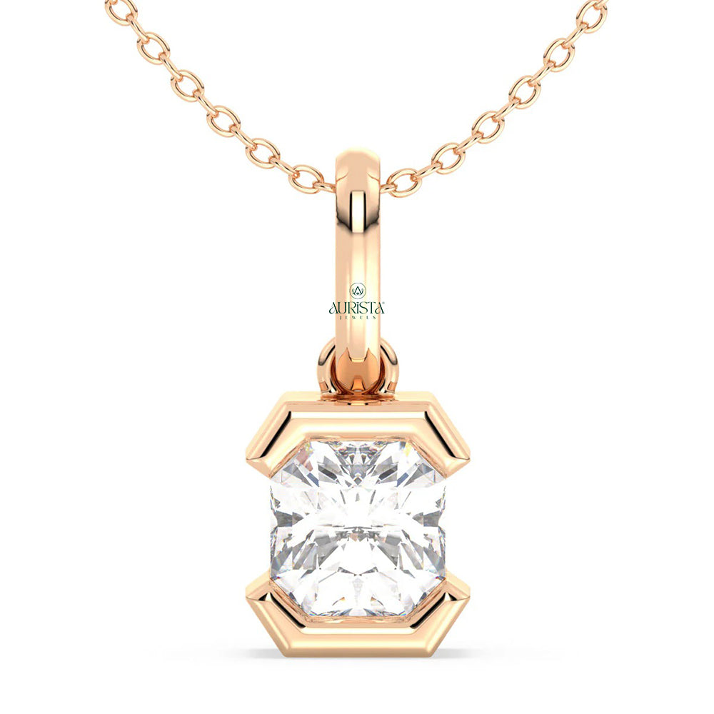 Forever Shine Solitaire Diamond Pendant in White Gold