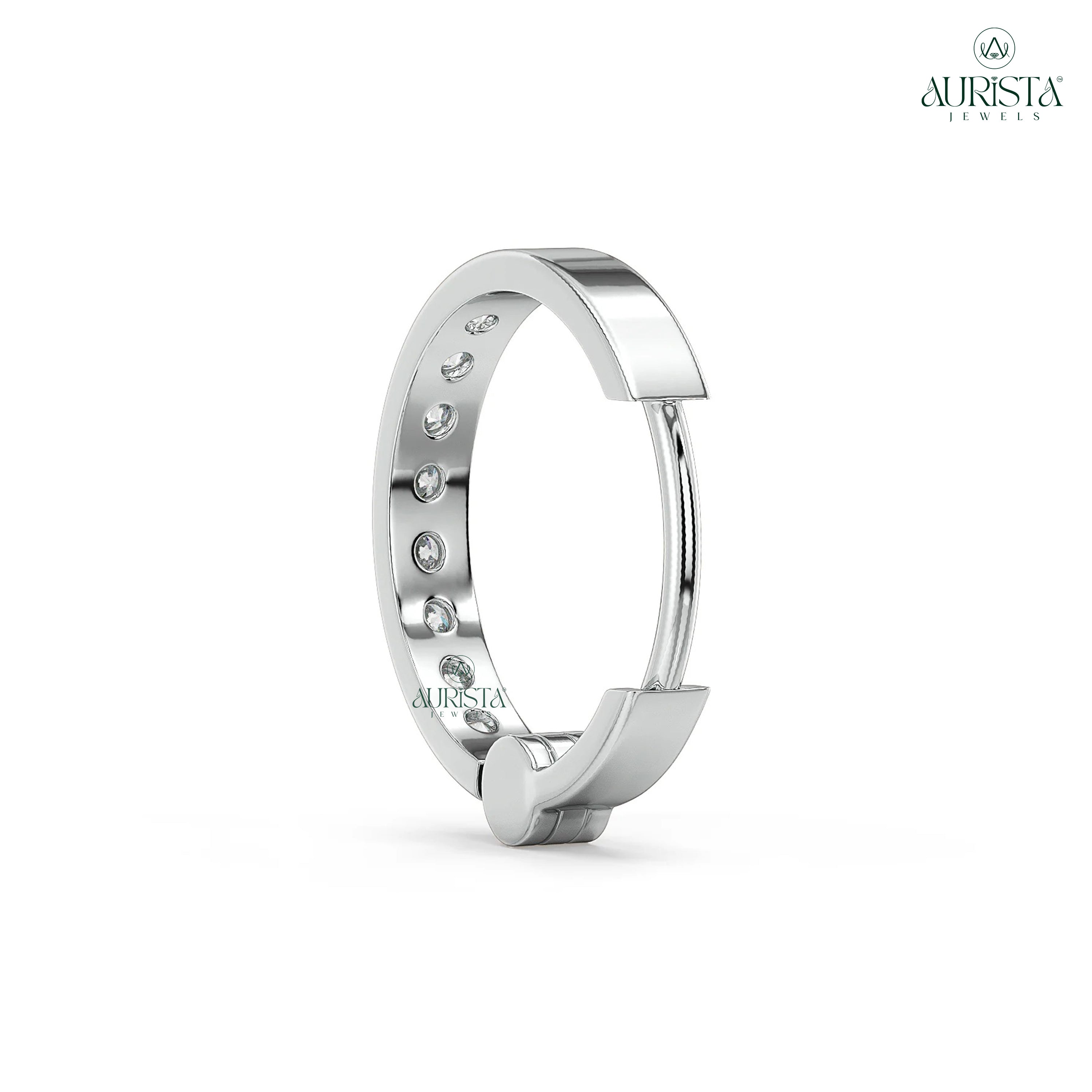 Pure Romance Rose Gold Diamond Nose Pin Jewelry