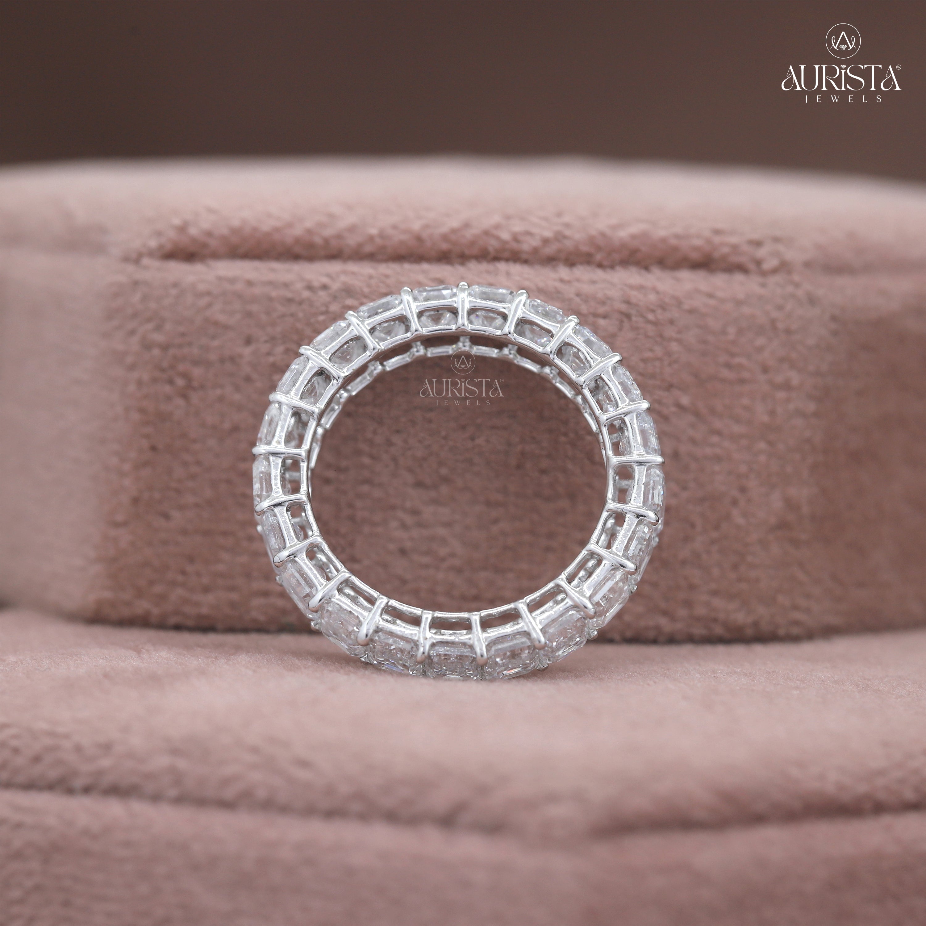 Wear Your Promise- White Gold Band with Emerald Diamond