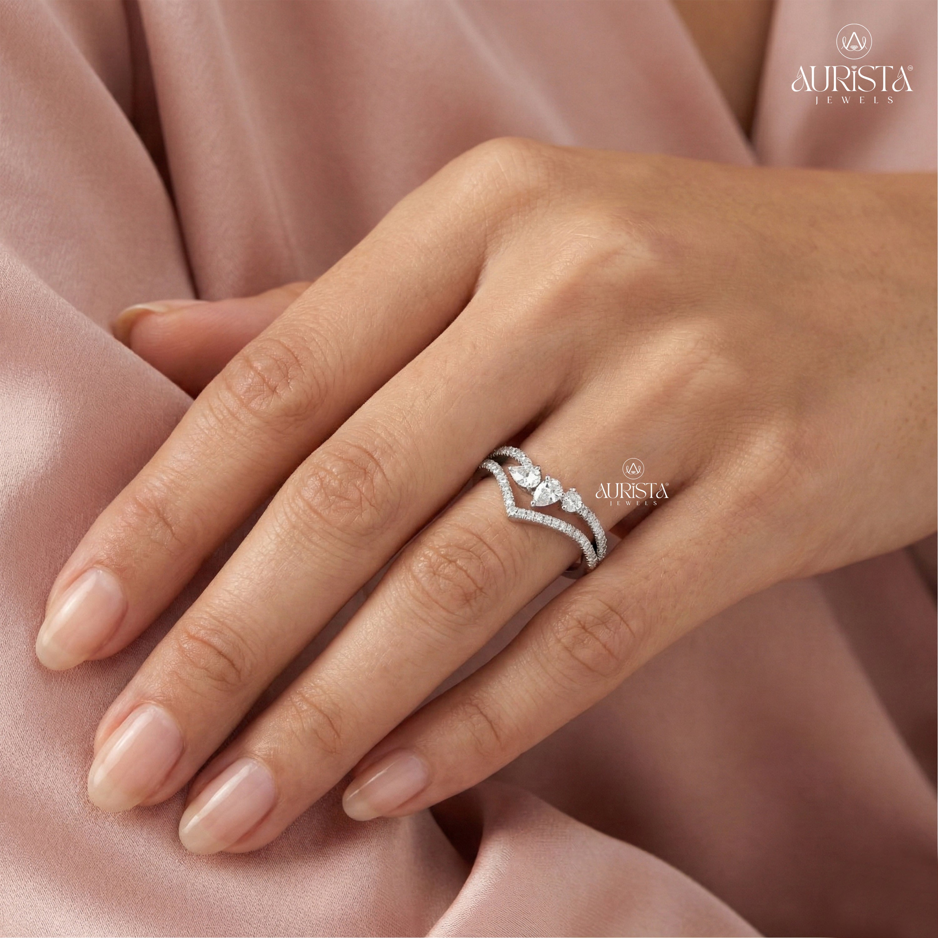 Forever Bound – White Ring with Round Diamond