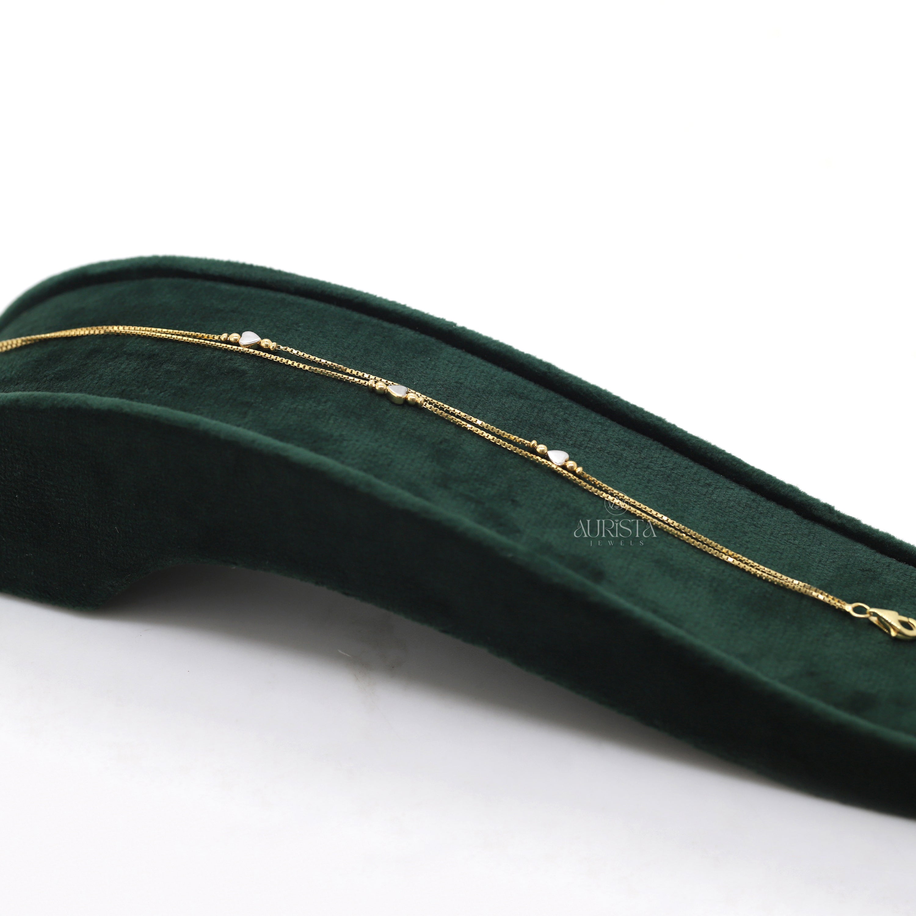 Shine of Love – Double Layer Heart Box-Chain Bracelet