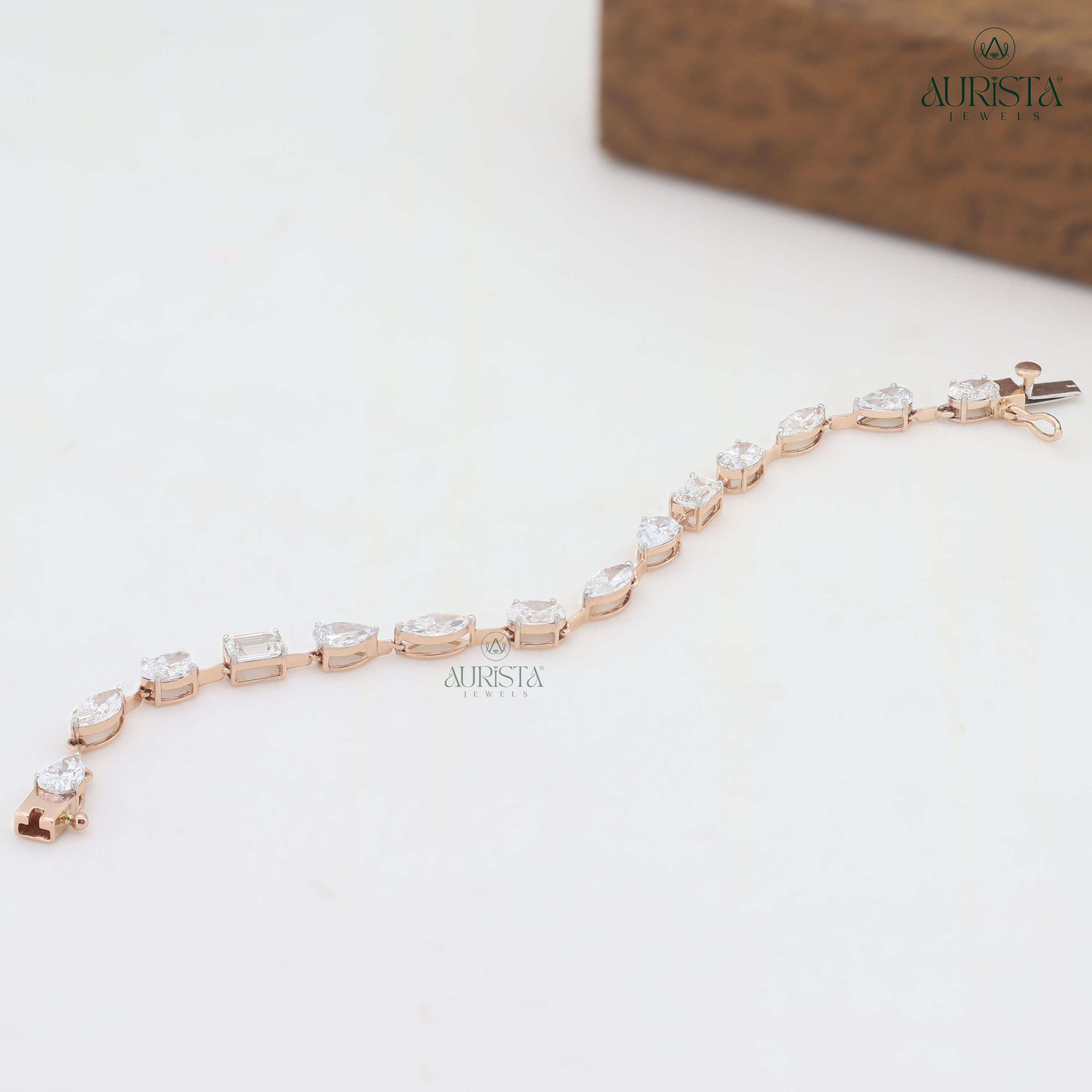 Forever Linked – Rose Gold Diamond Link Bracelet