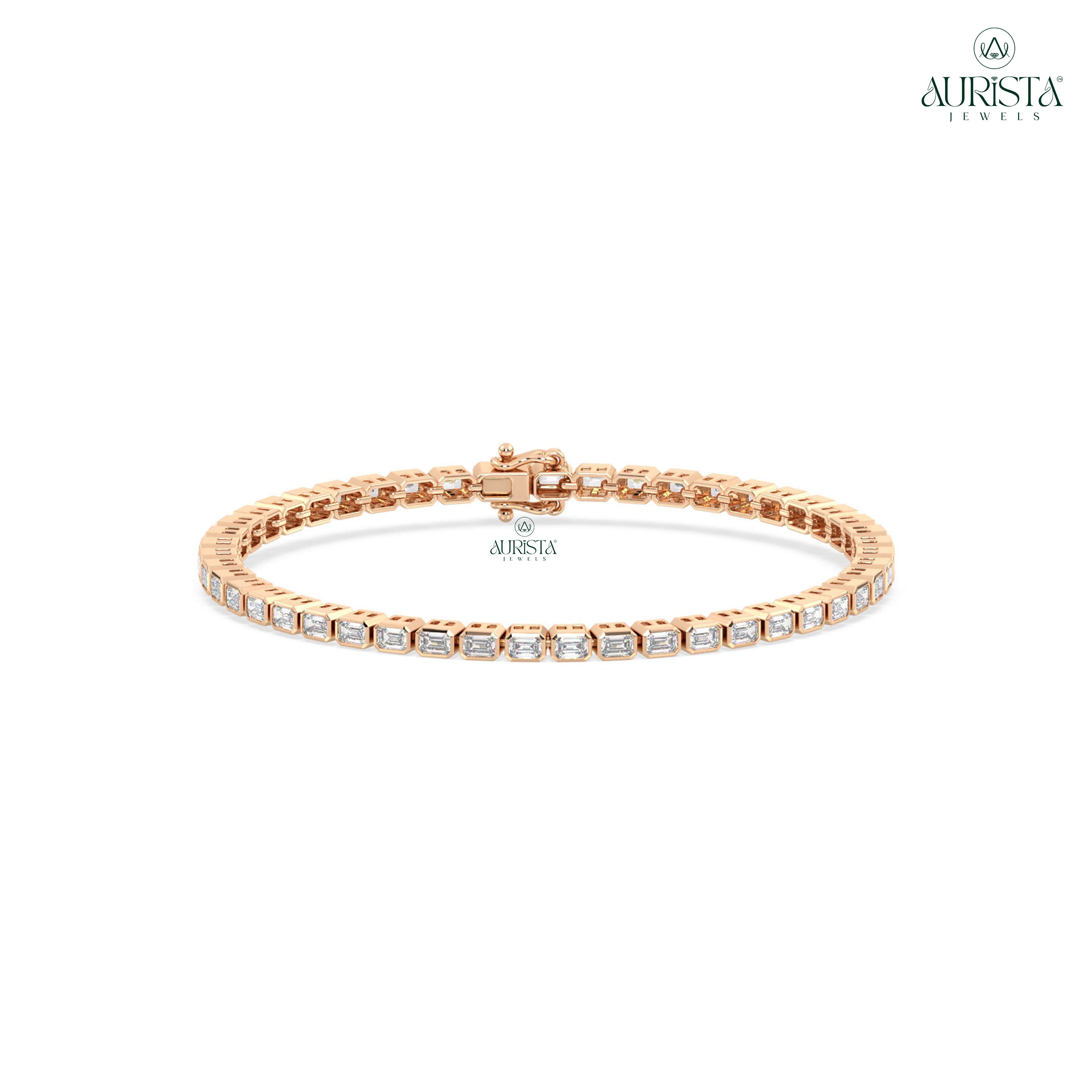 Promise Bound Gold Tennis Bracelet with Emerald Diamonds