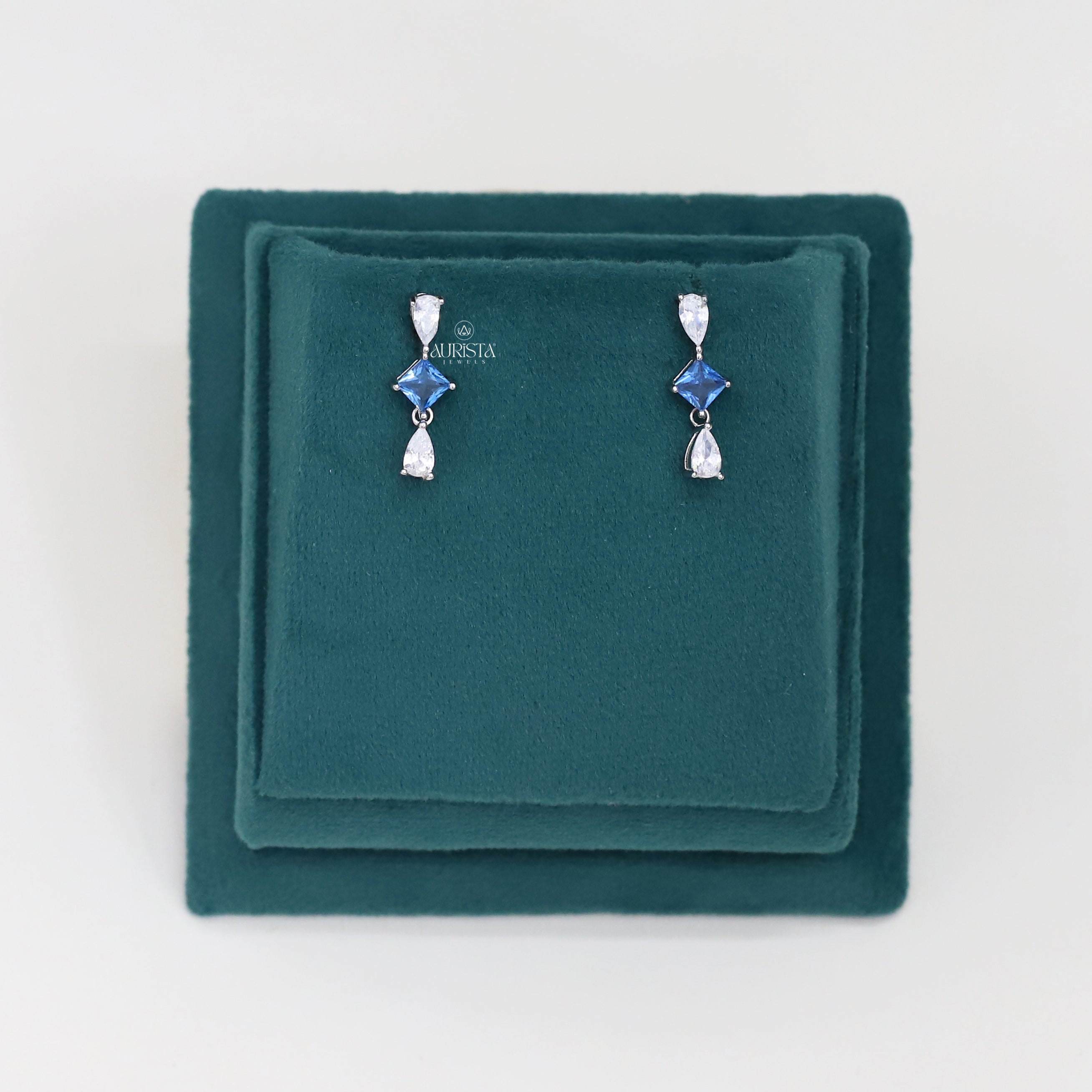 Pear Moissanite Necklace and Earring Set, Bridal Teardrop Statement Jewelry