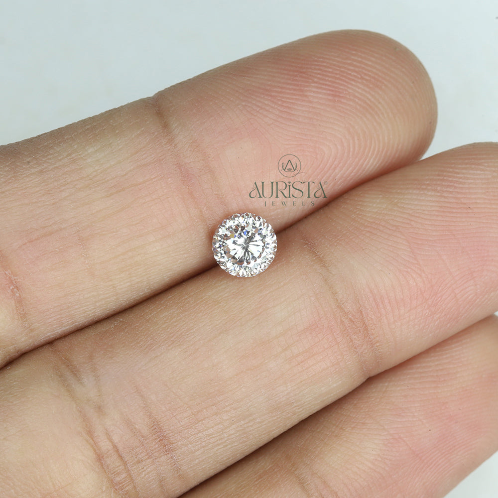0.75 CT Round Portuguese Shape Lab Diamond for Jewelry