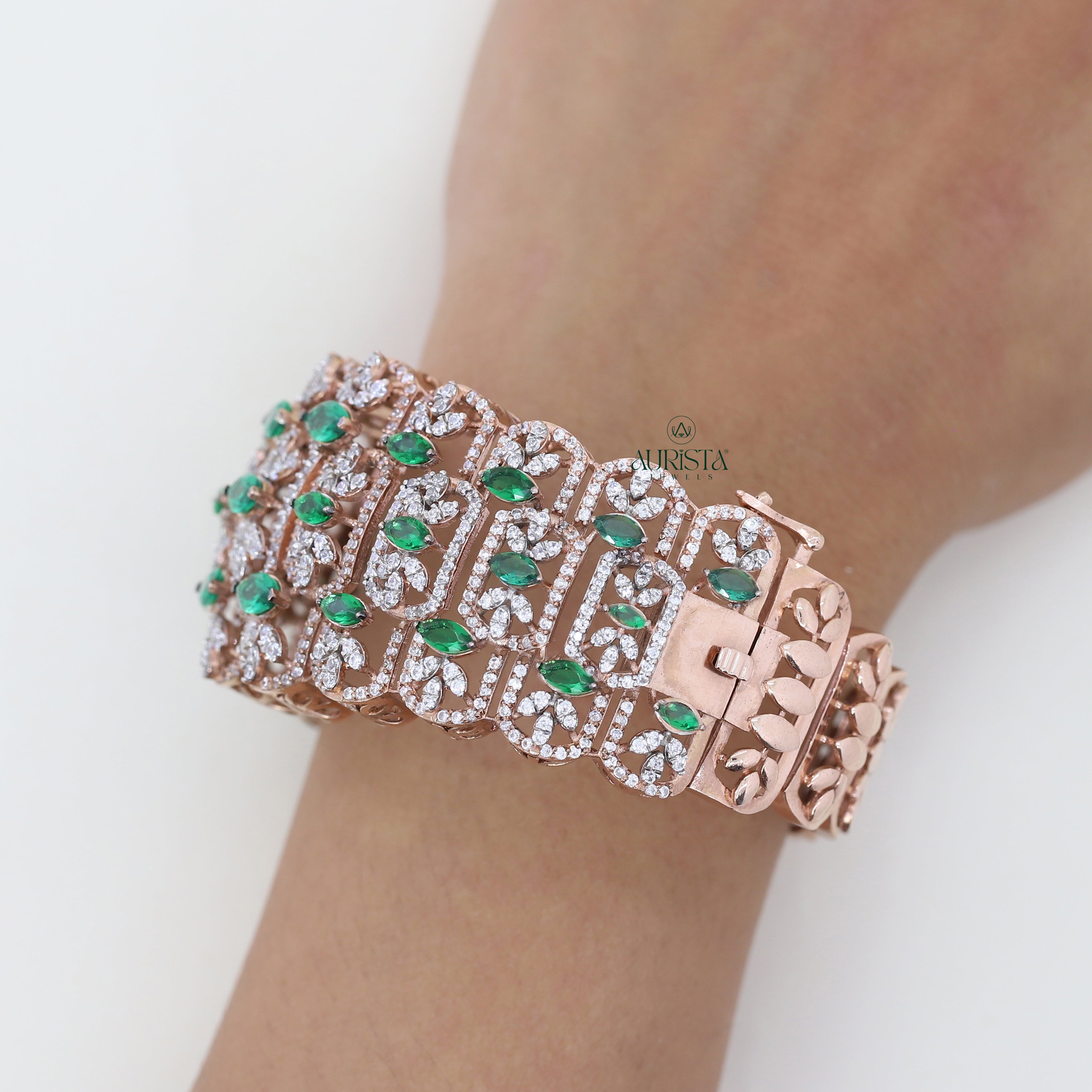 Moissanite Statement Bracelet Marquise Cut Luxury Cuff Bridal Jewelry
