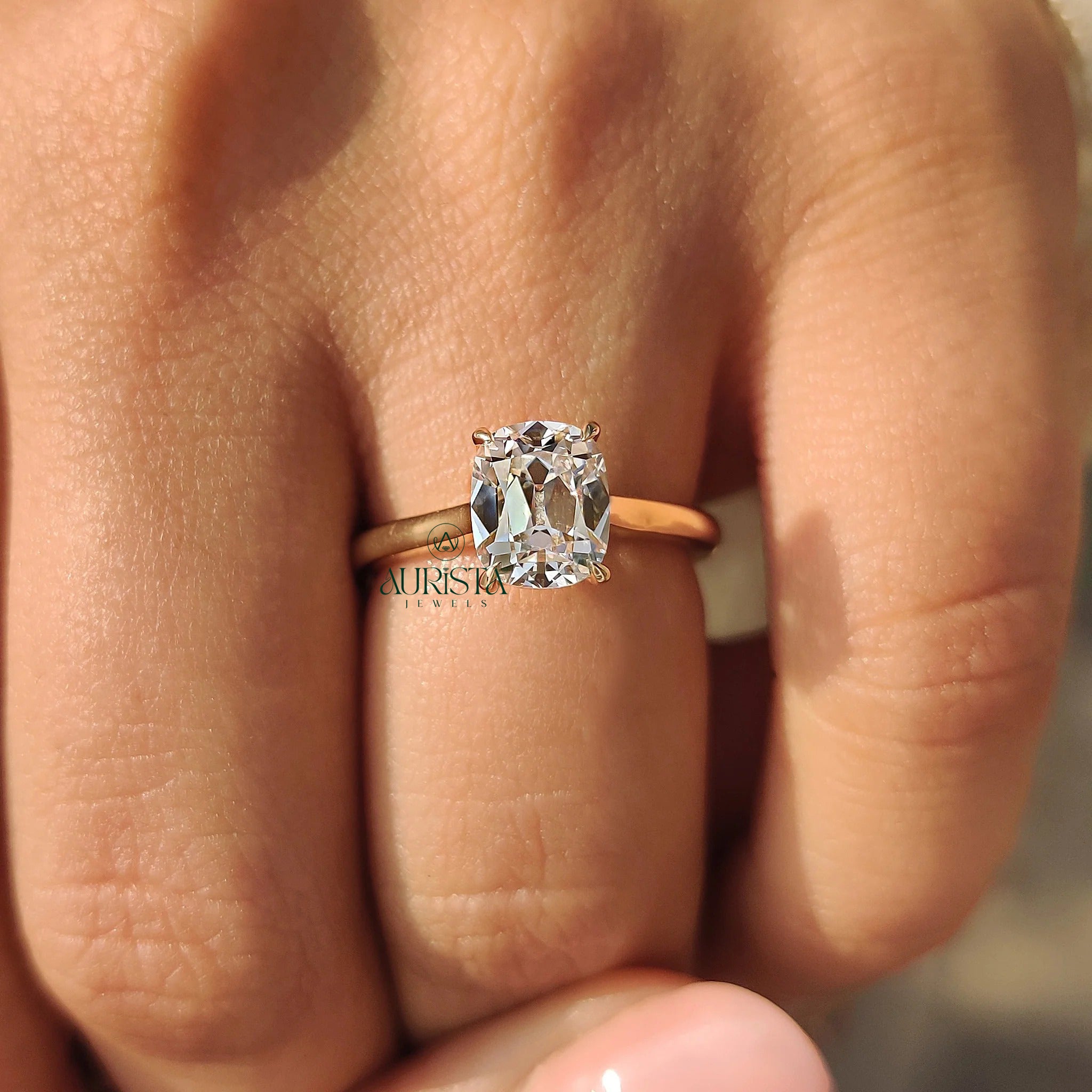 Beautiful Simplicity in a Diamond Solitaire Ring