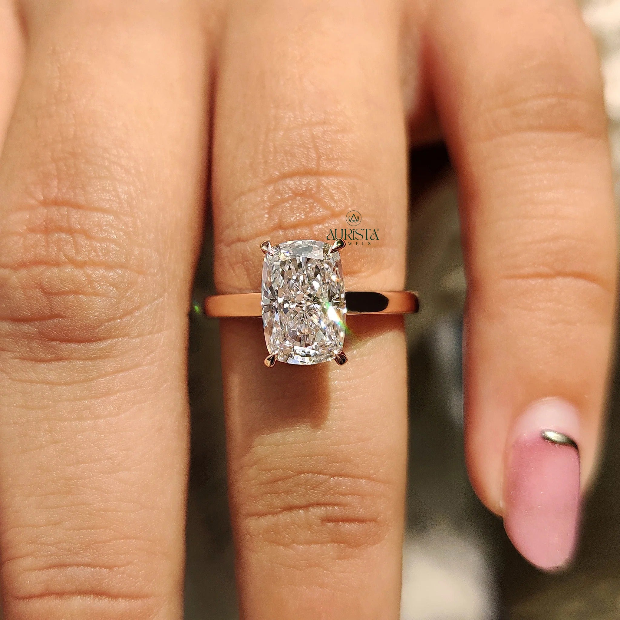 Everyday Solitaire Diamond Ring with Subtle Shine