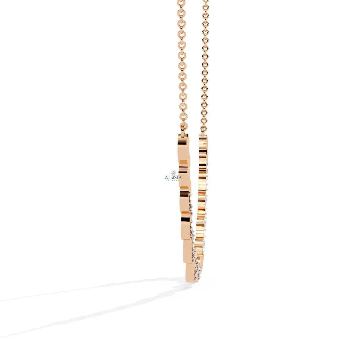 Gold Wave Necklace Moissanite Diamond Zigzag Minimalist Statement Dainty Chain Jewelry