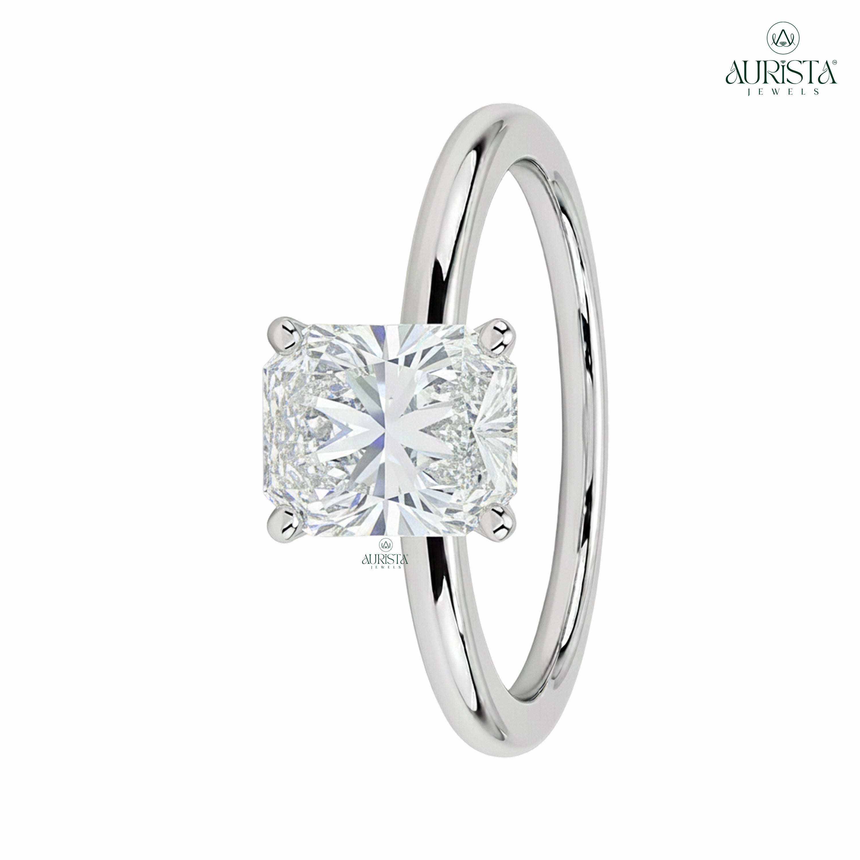 Bound in Love – Gold Band with Radiant Diamond