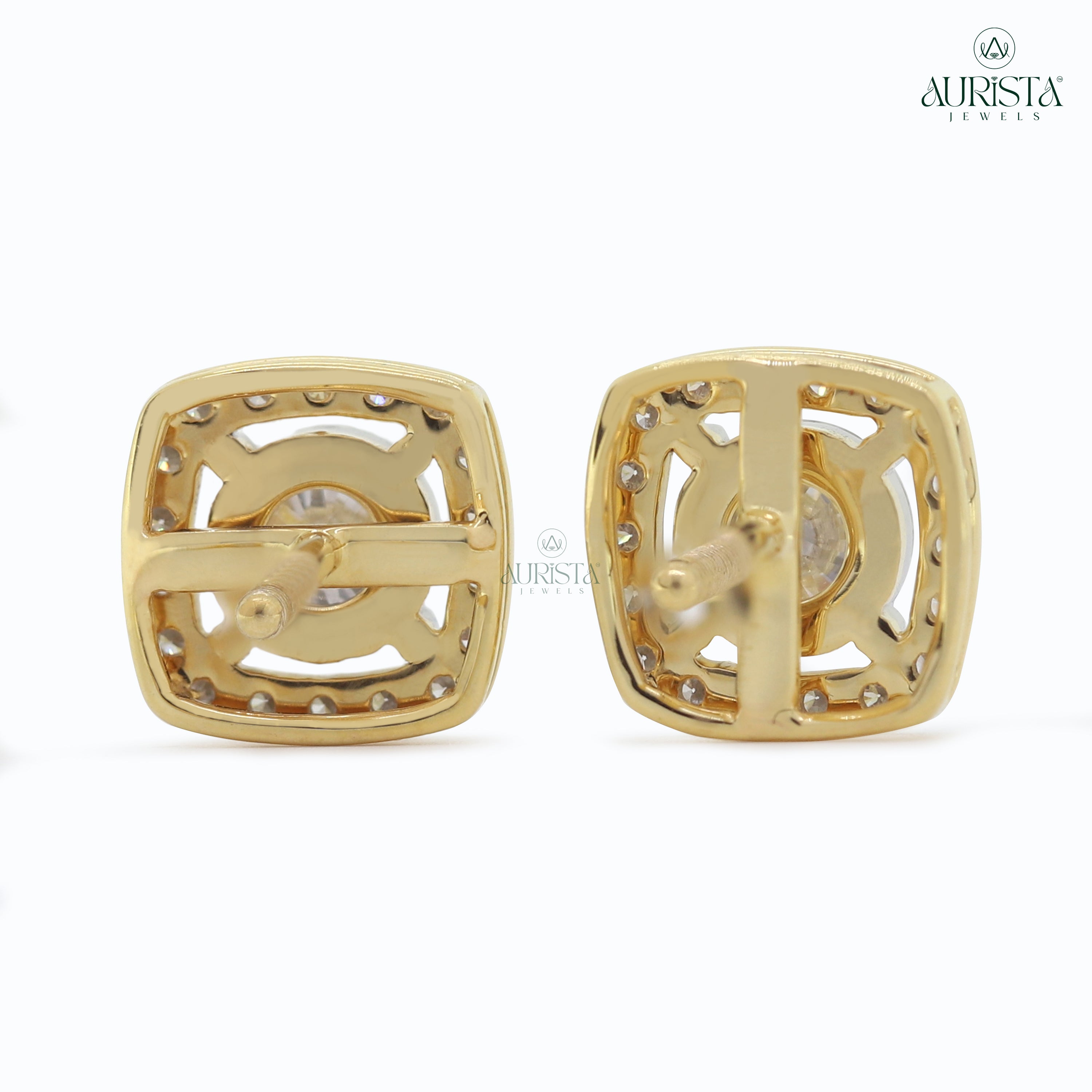 Classic Brilliance – Round And Cut Diamond Earrings