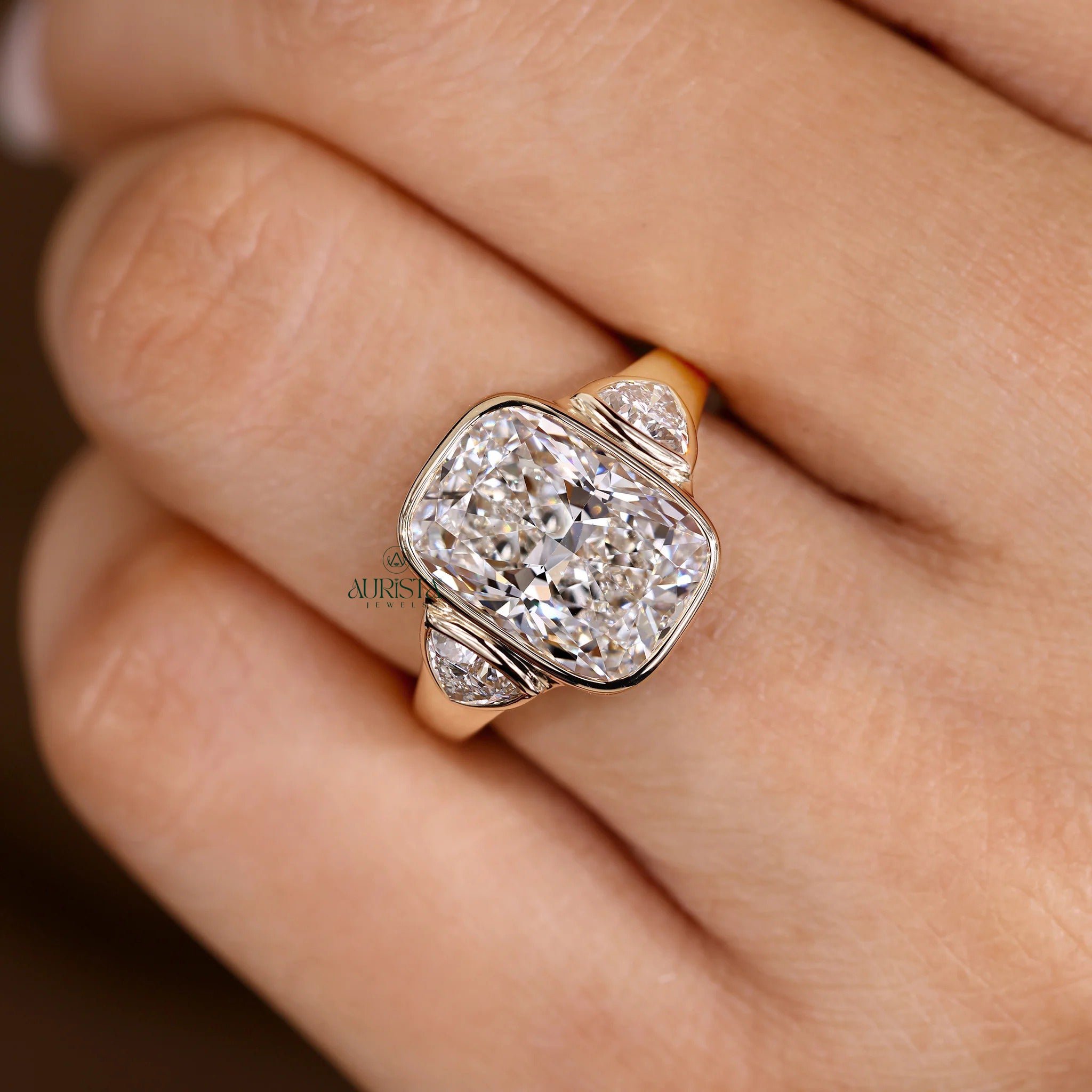 Forever Charm – 5 Carat Cushion Ring with Sparkling Diamond