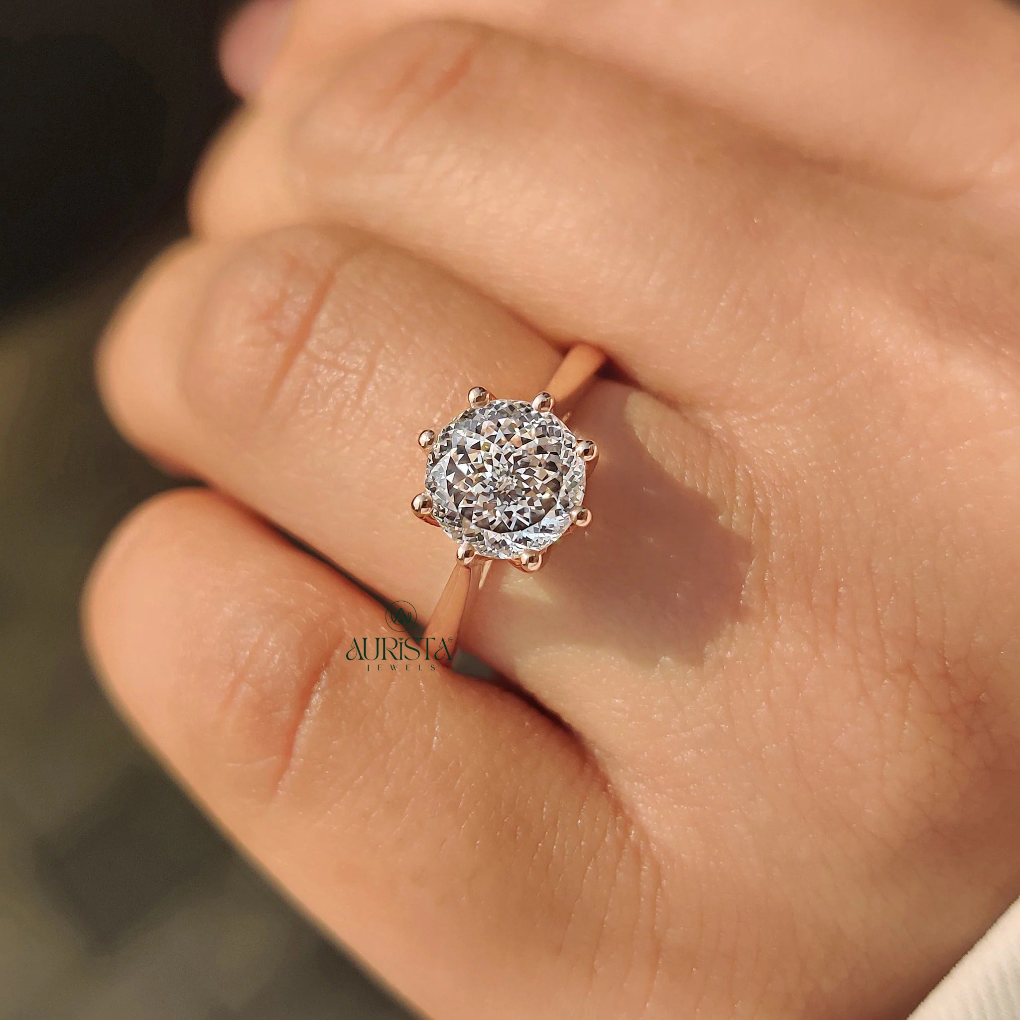Minimalist  Portuguese Solitaire Ring with Modern Elegance