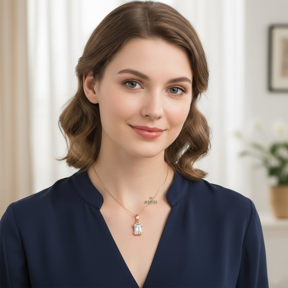 Forever Shine Solitaire Diamond Pendant in White Gold