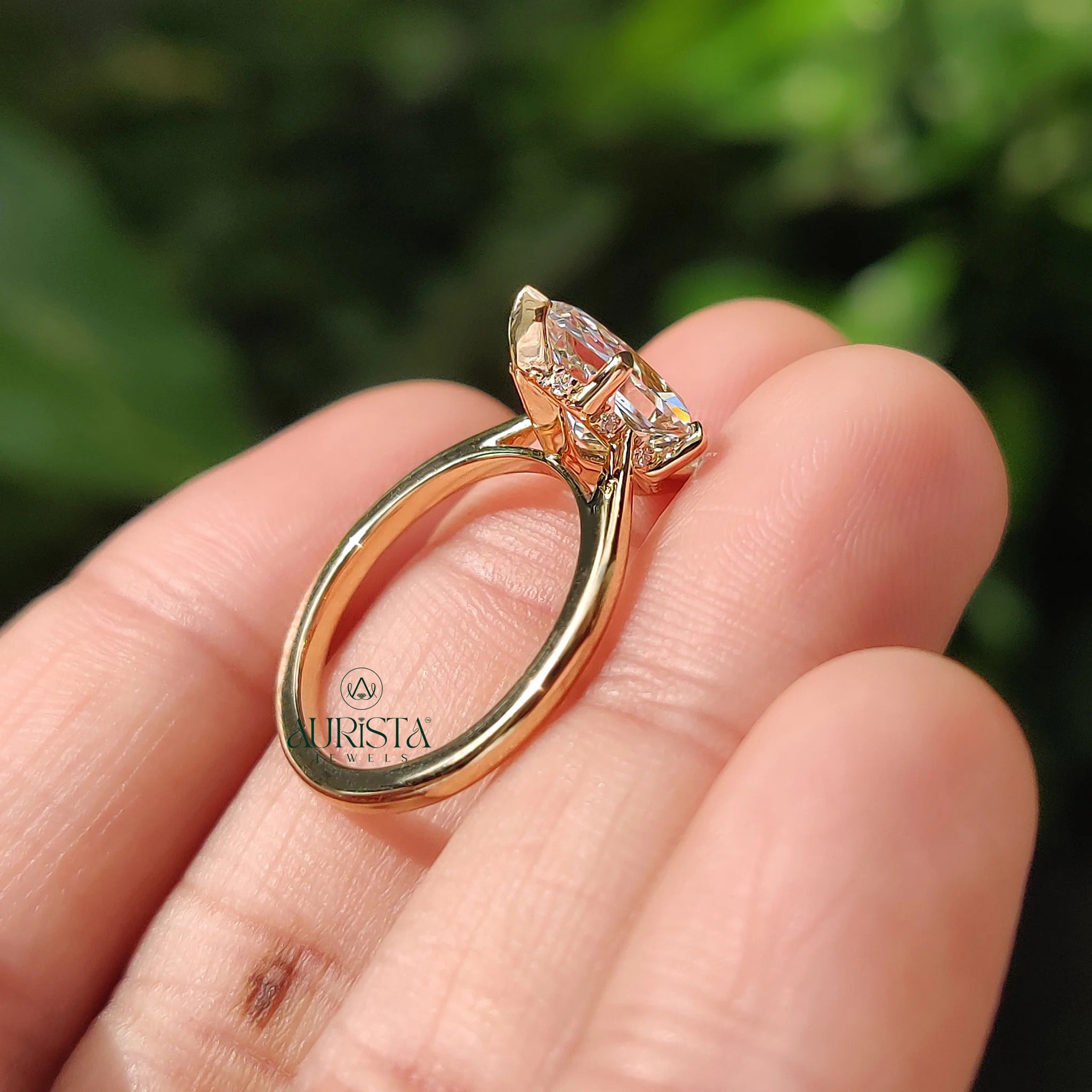 Modern Queen Hexagon Diamond Ring