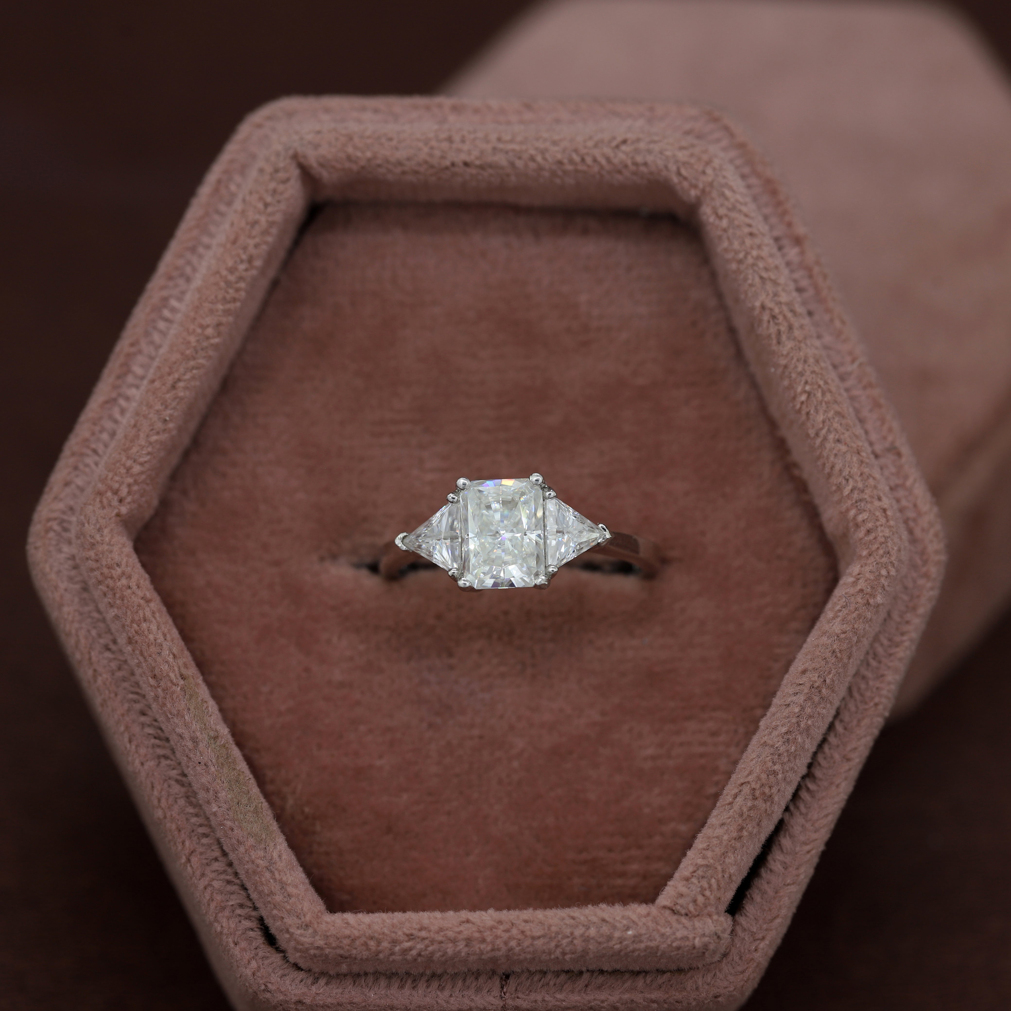 The Diamond of Forever – Custom Radiant White Diamond Ring