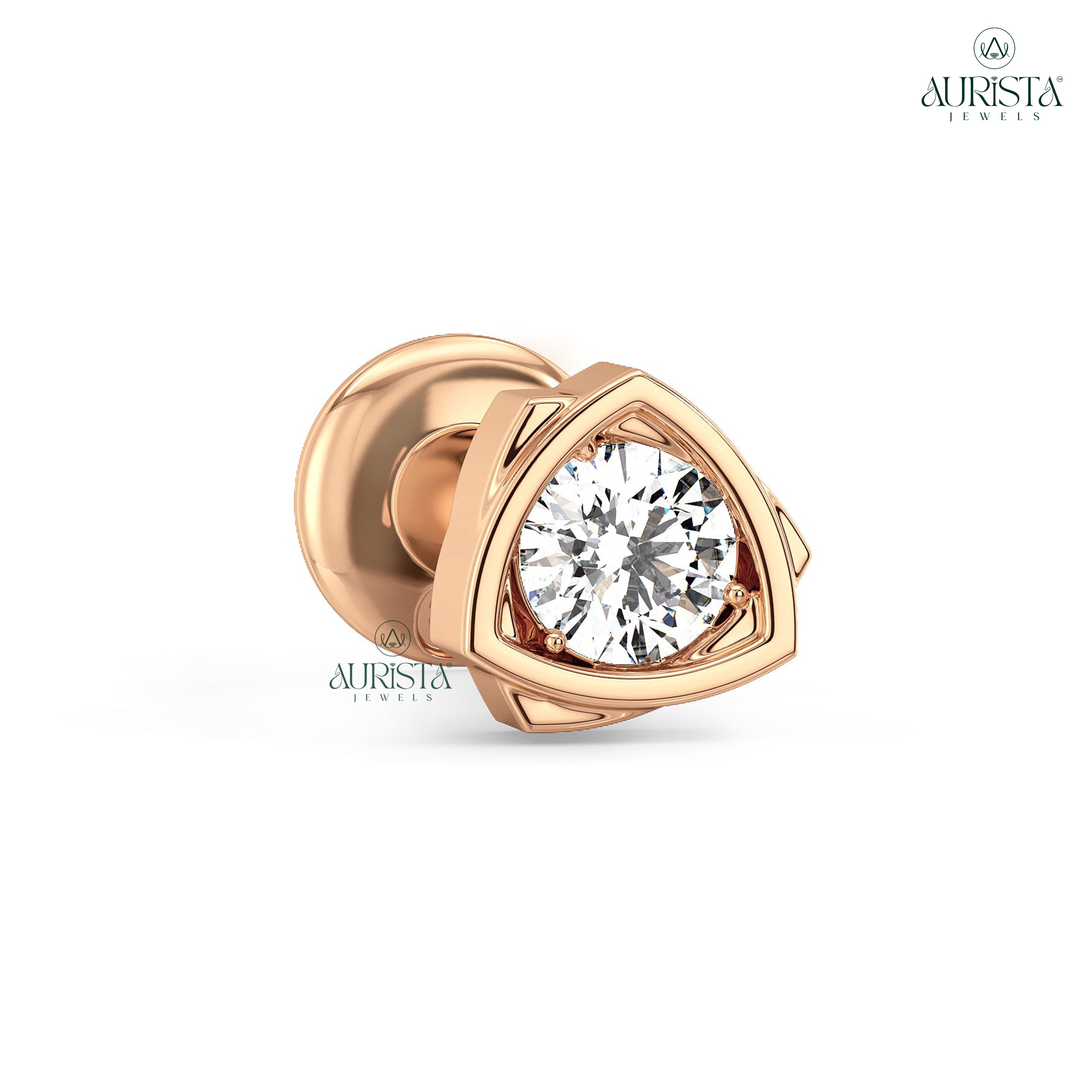 A Timeless Bond Round Diamond Nose Stud