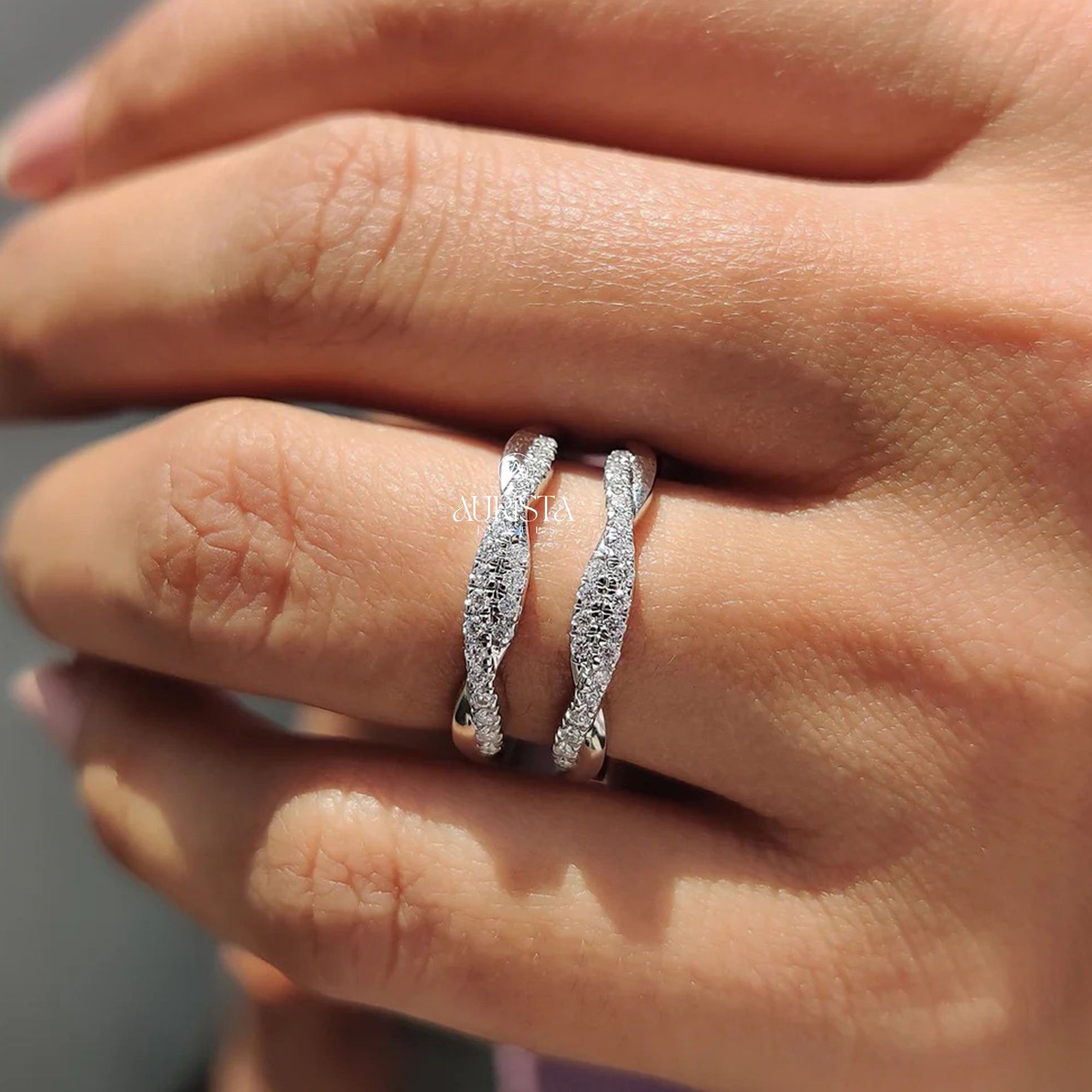 Twisted Diamond Elegance Diamond Ring
