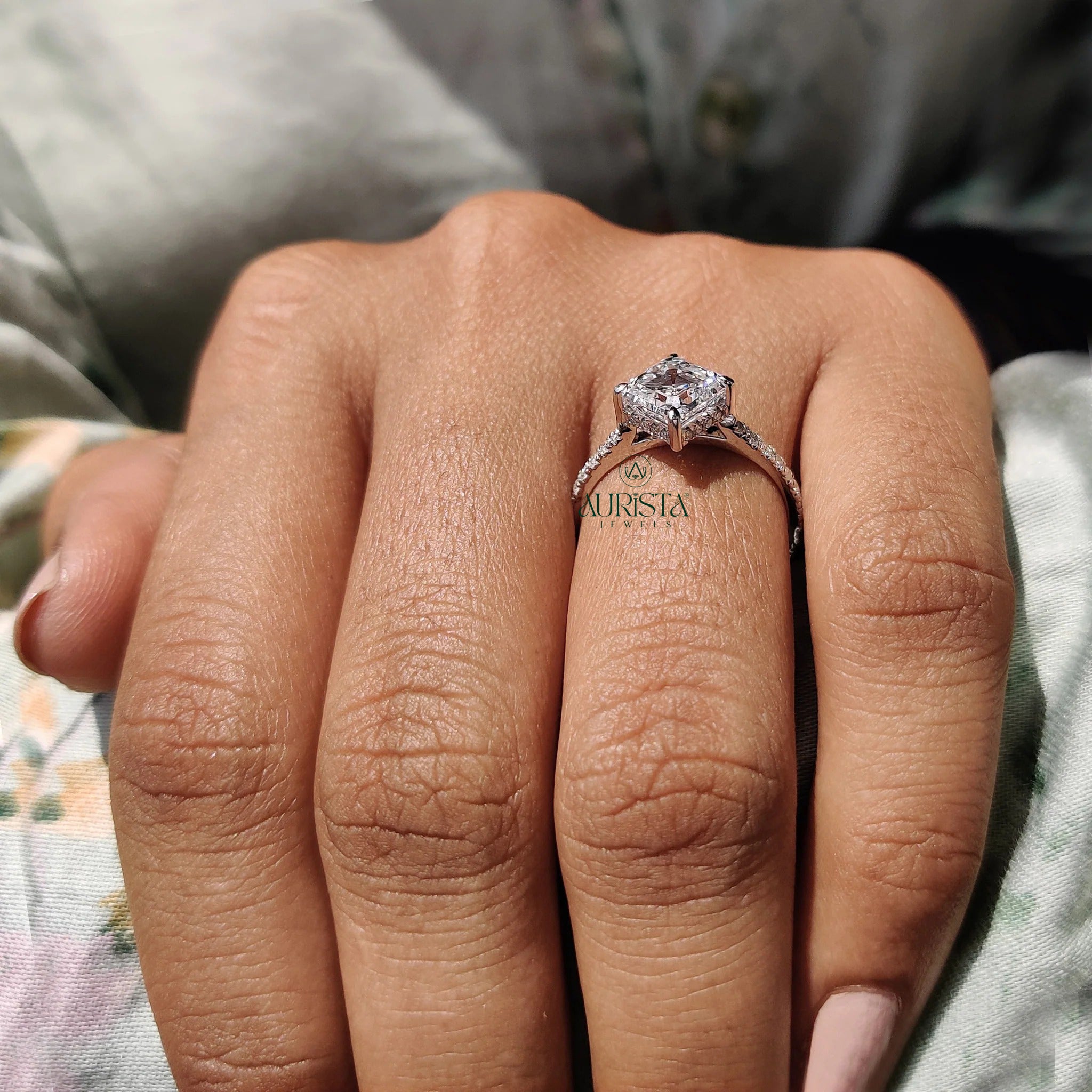 Golden Pave Aura – Elegant Ring with Dazzling Sparkle