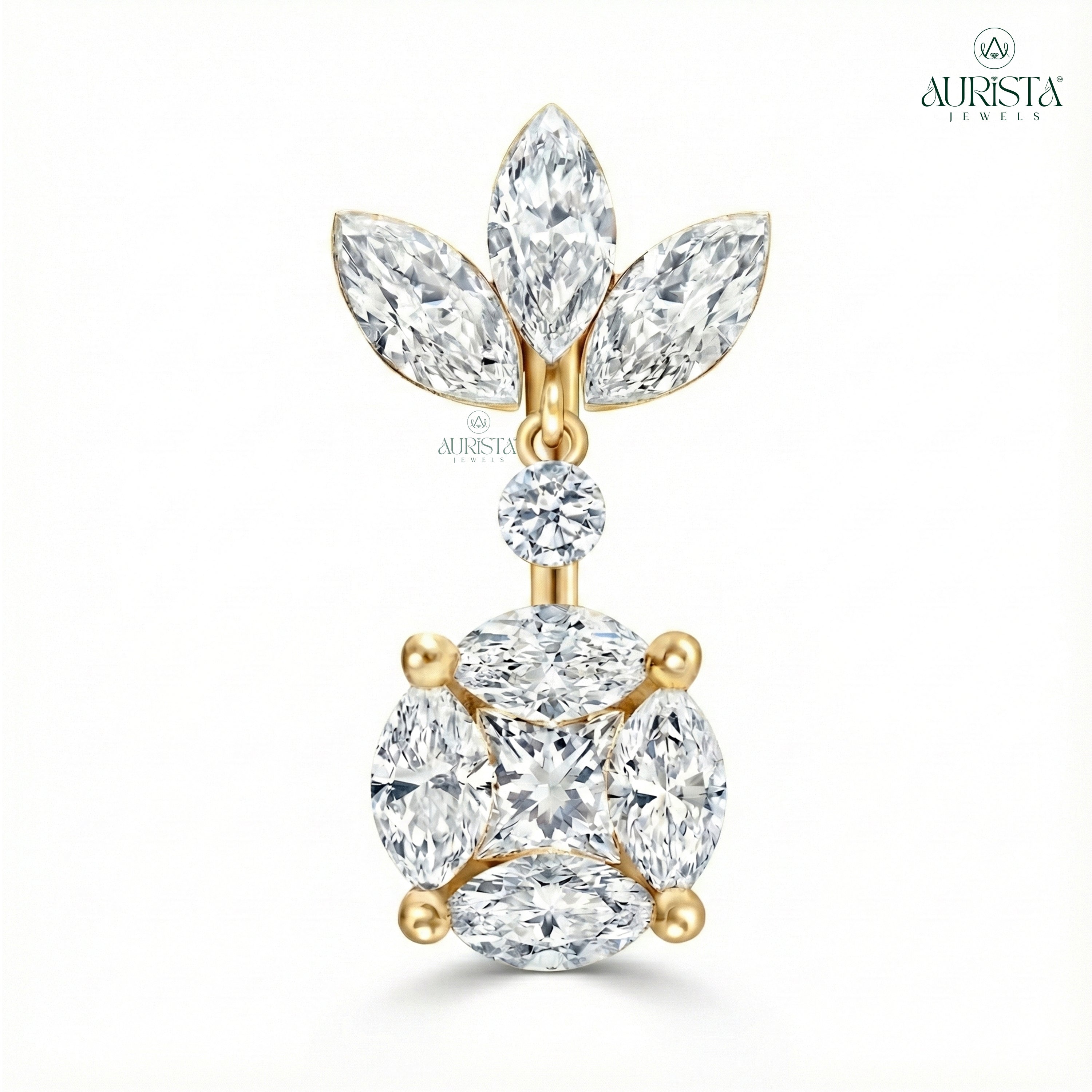 Forever Yours Mix Diamond Belly Button Ring
