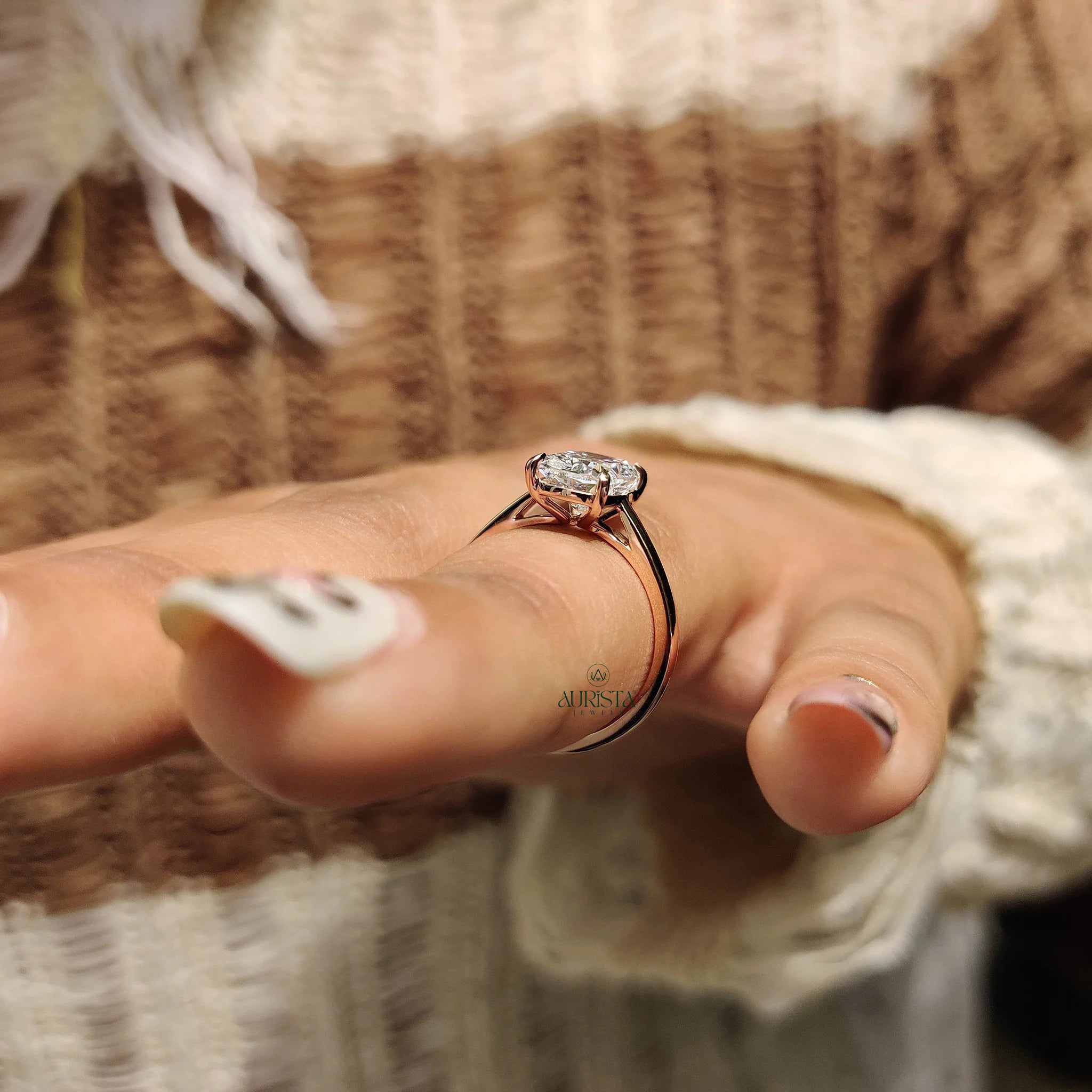 Everyday Solitaire Diamond Ring with Subtle Shine