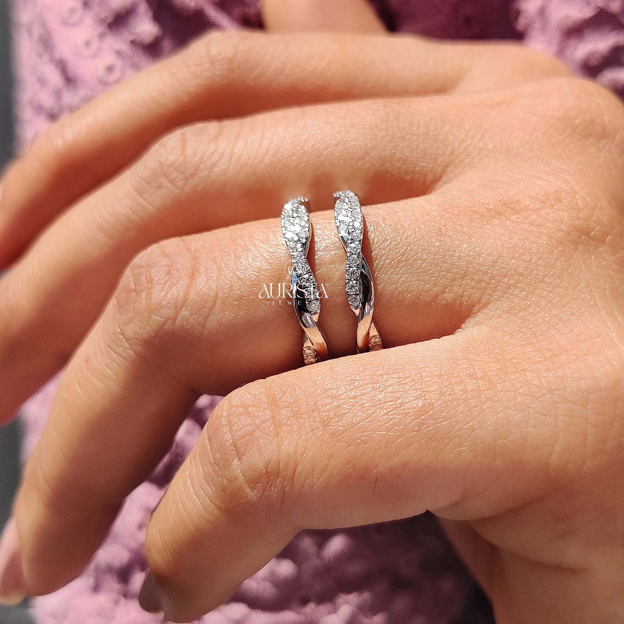 Twisted Diamond Elegance Diamond Ring
