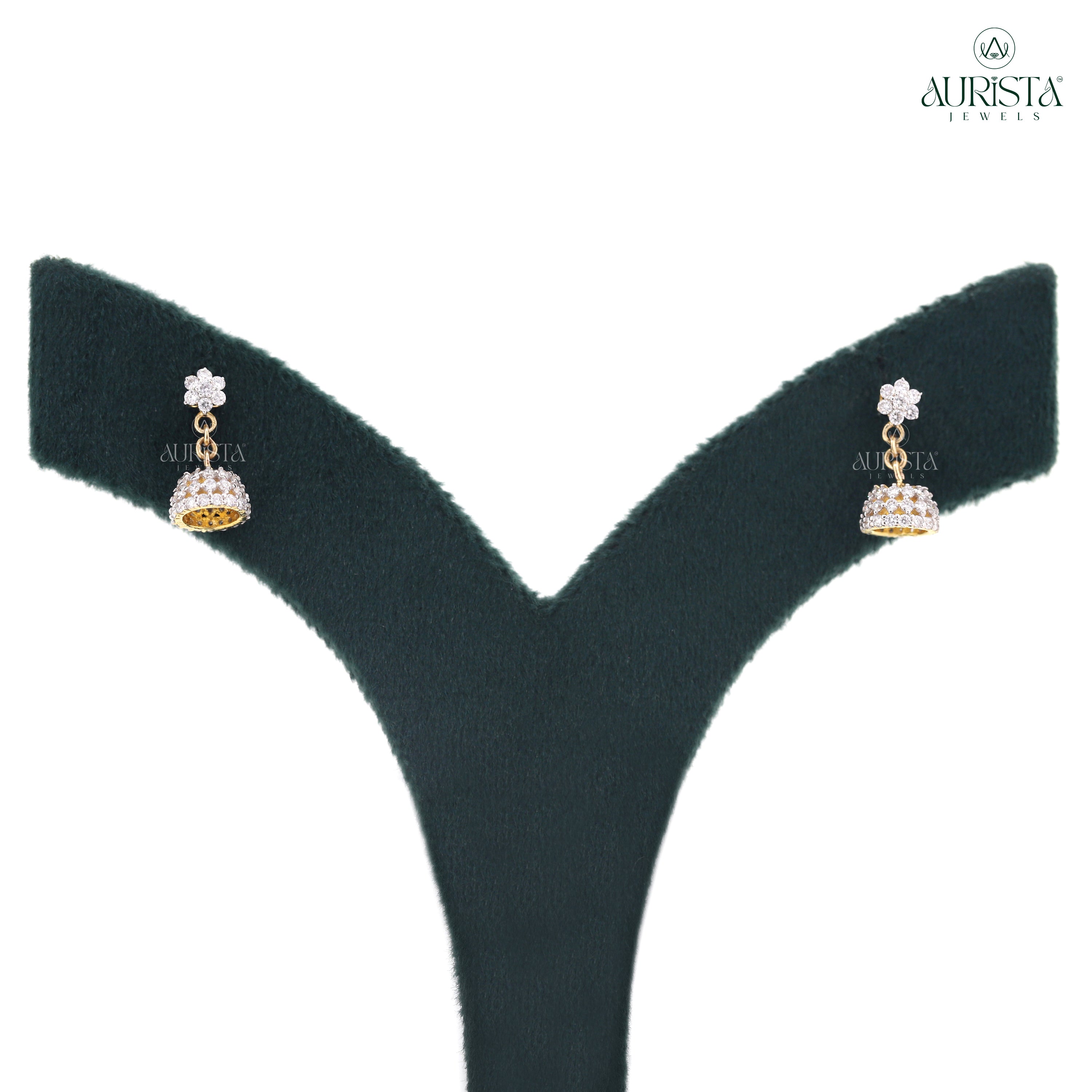 Dazzling Grace – White Diamond Earrings