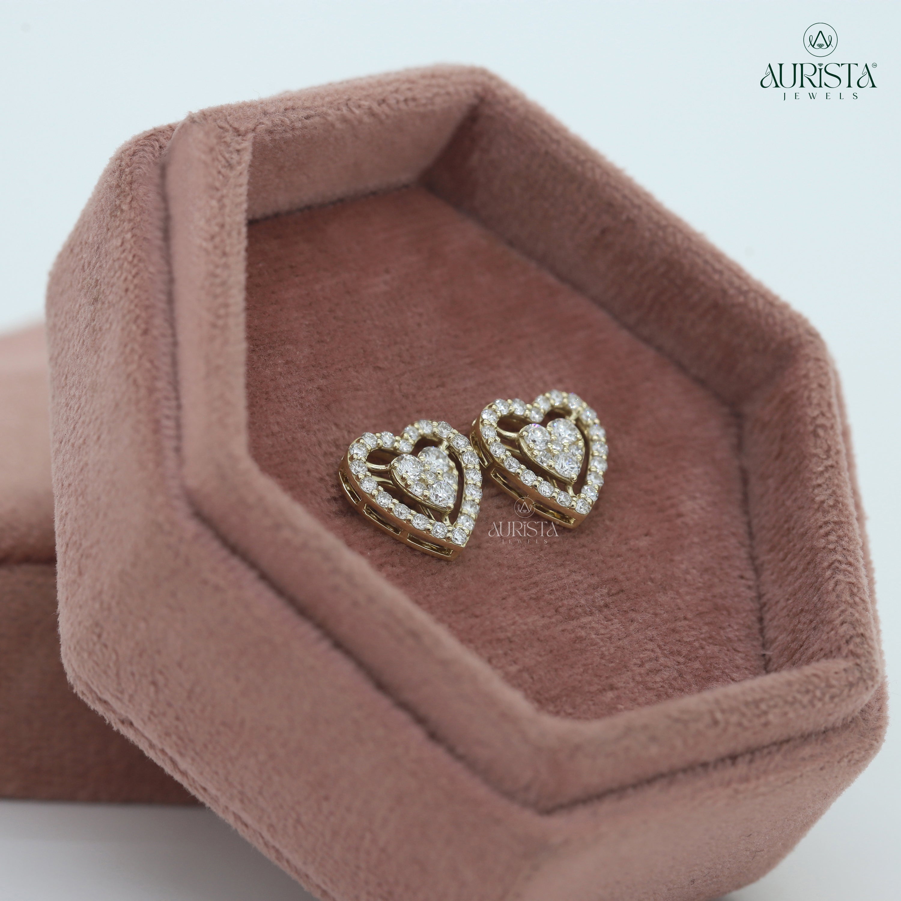 Spark of Grace – White Diamond Earrings