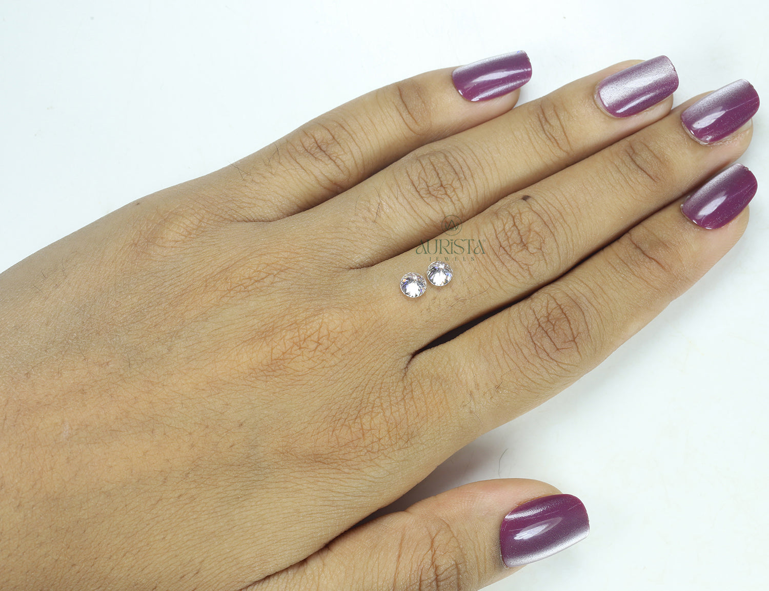 1.00 CT (2 Pcs) Round Portuguese Shape Lab Diamond for Jewelry