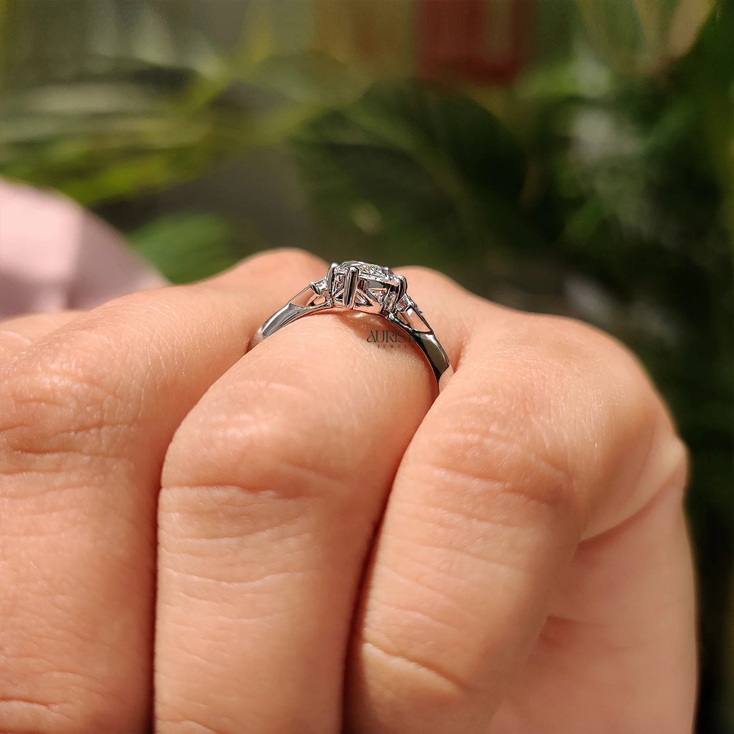 Celestique Marquise Cut Diamond Three Stone Ring