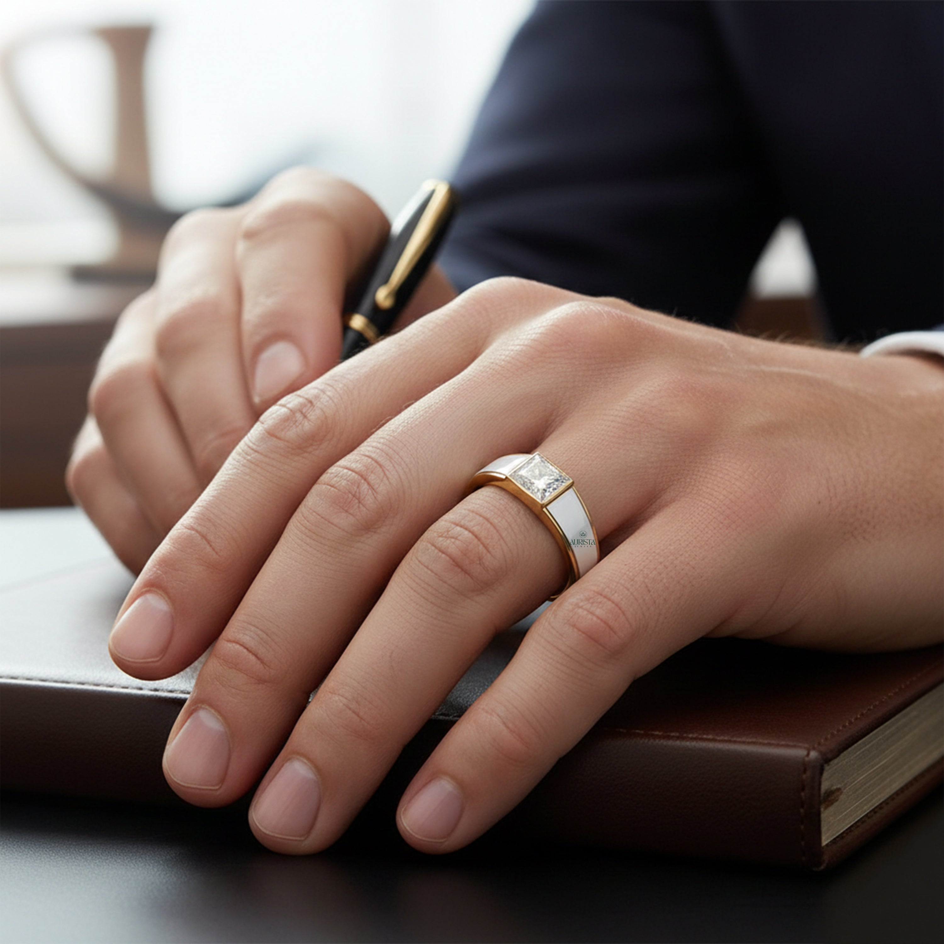 Elegant Diamond Band for Men