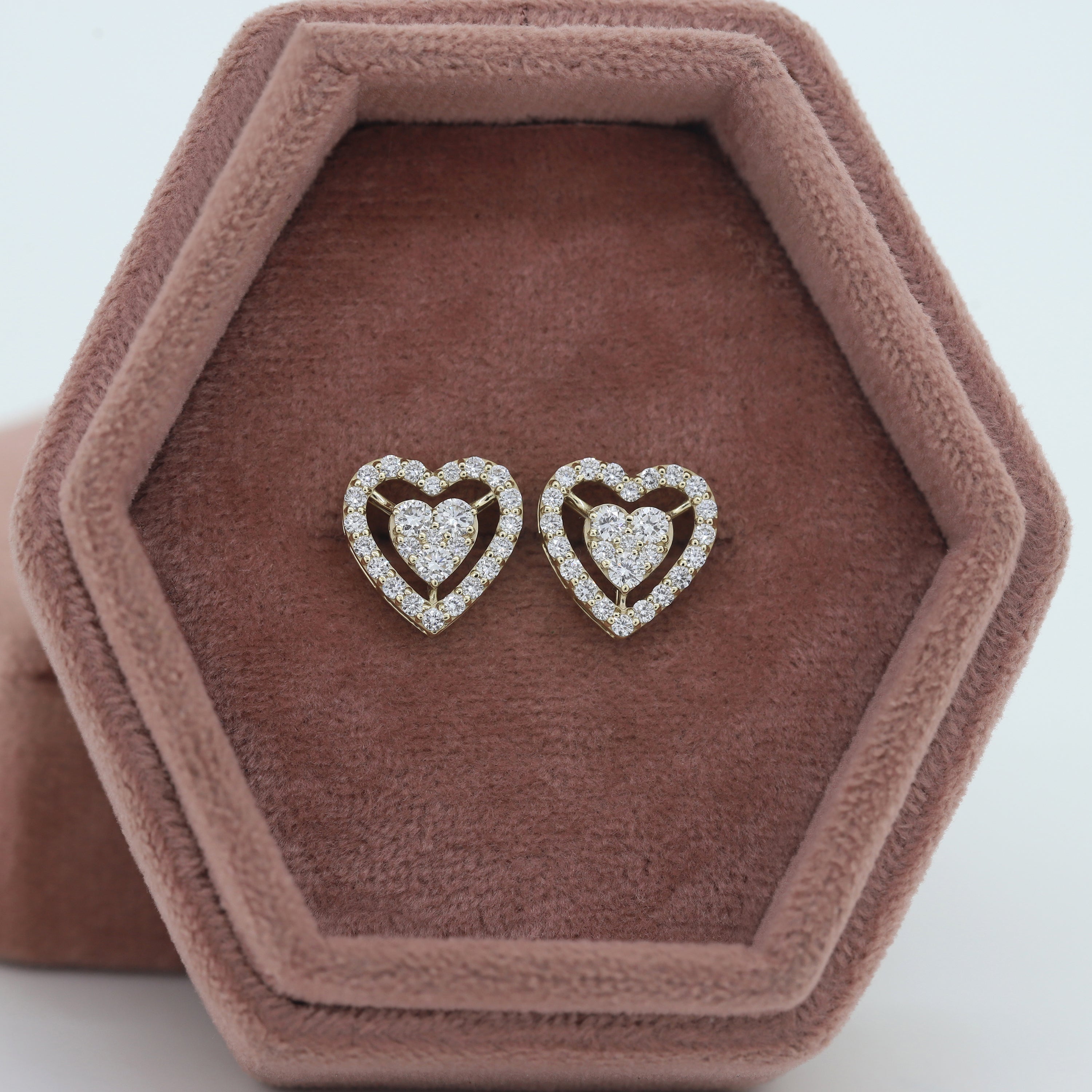 Spark of Grace – White Diamond Earrings