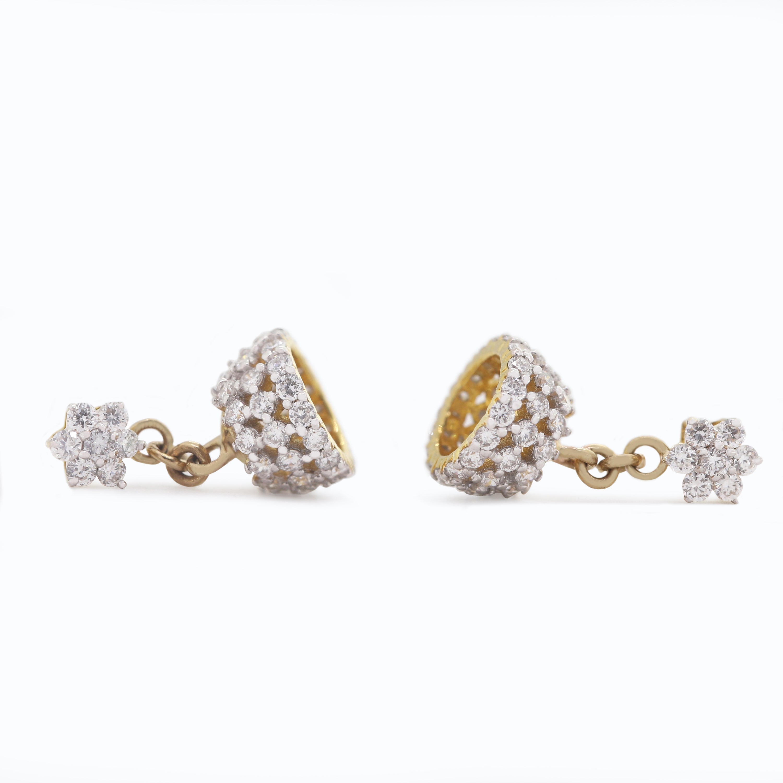 Dazzling Grace – White Diamond Earrings
