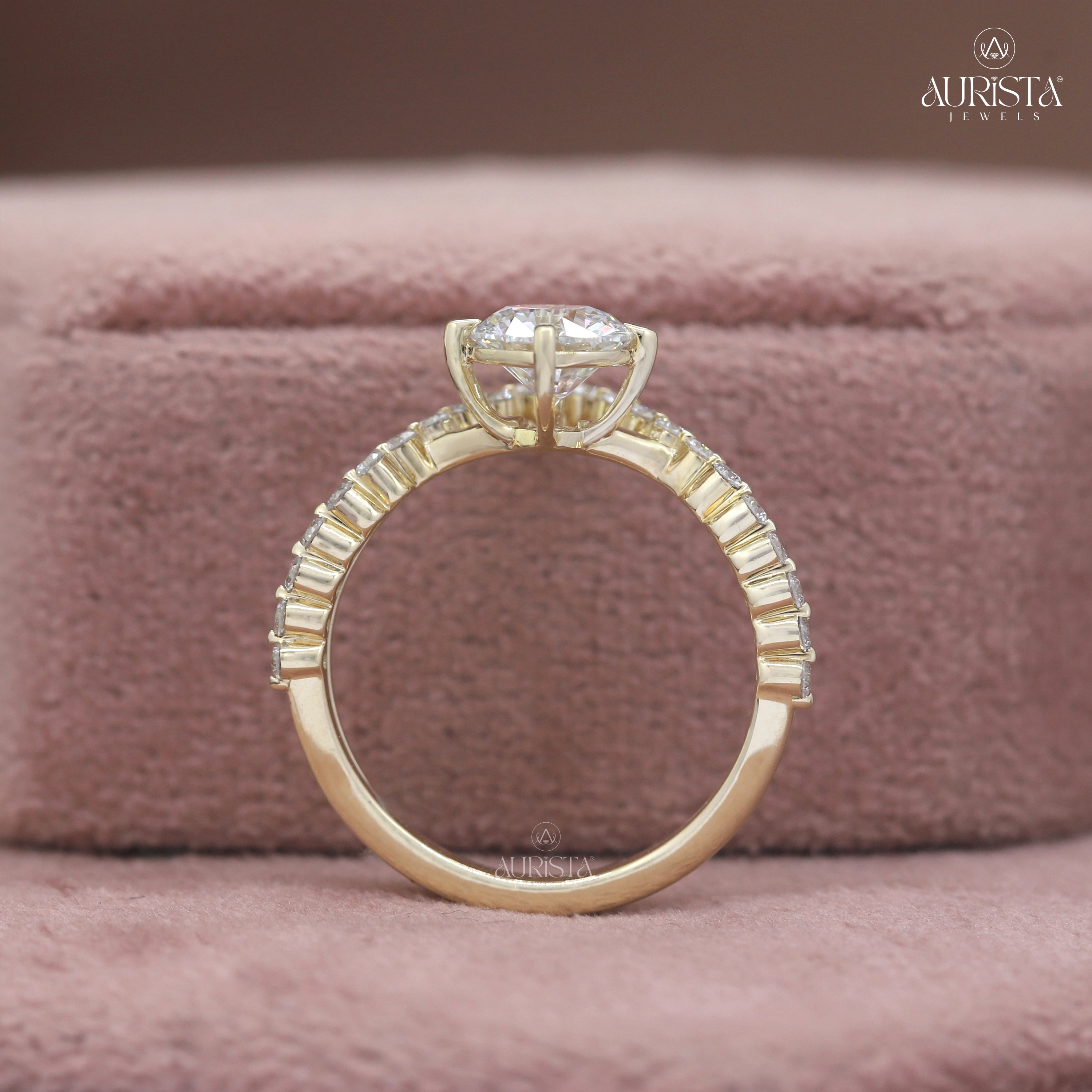 Wear Your Promise- Yellow Gold Ring with Round Diamond