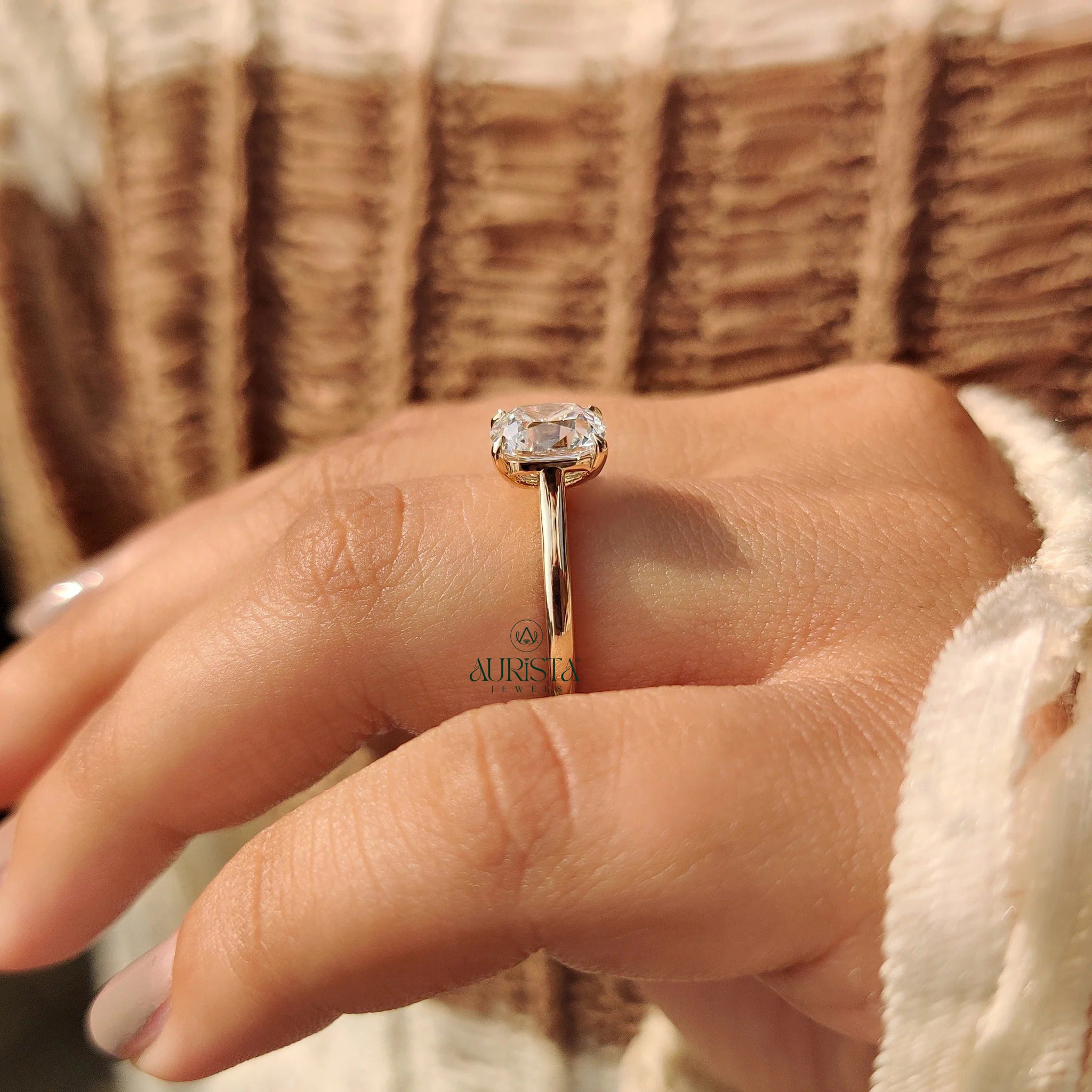 Beautiful Simplicity in a Diamond Solitaire Ring