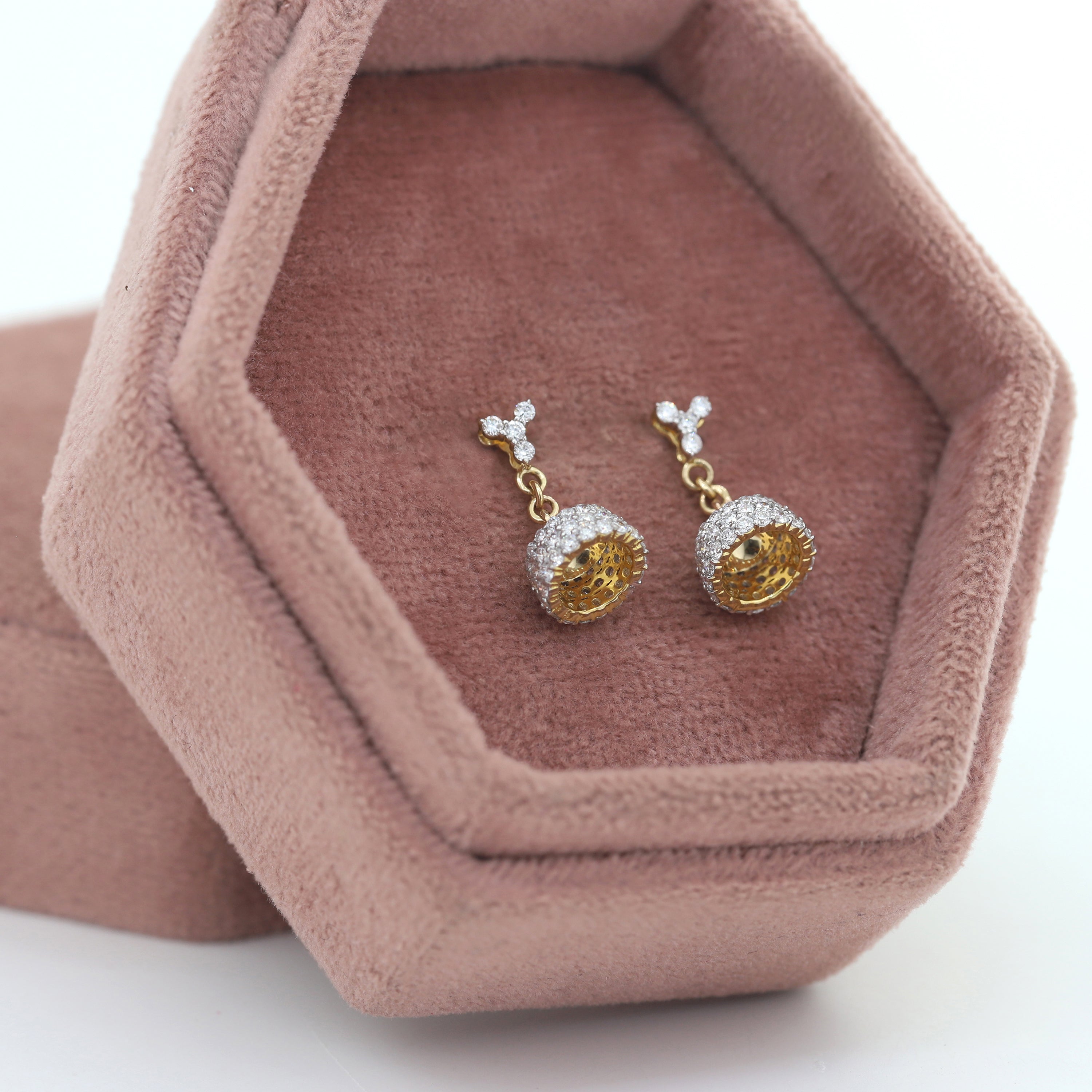 Sparkling Whispers – Diamond Stud Earrings