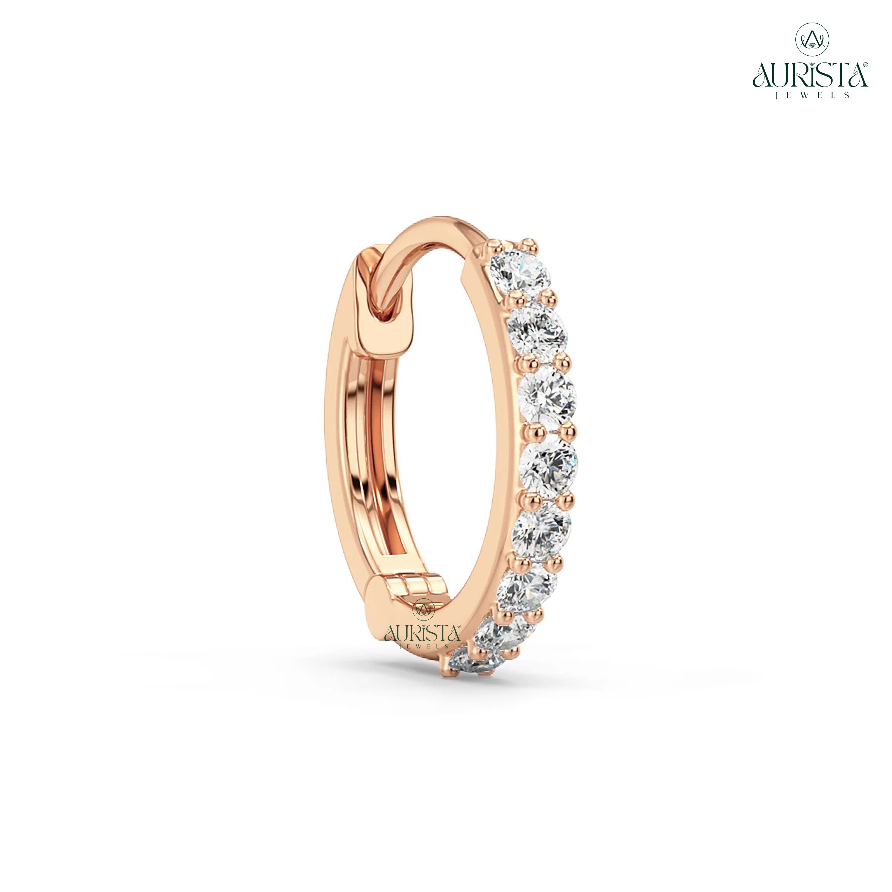 Endless Love Round Diamond Nose Ring