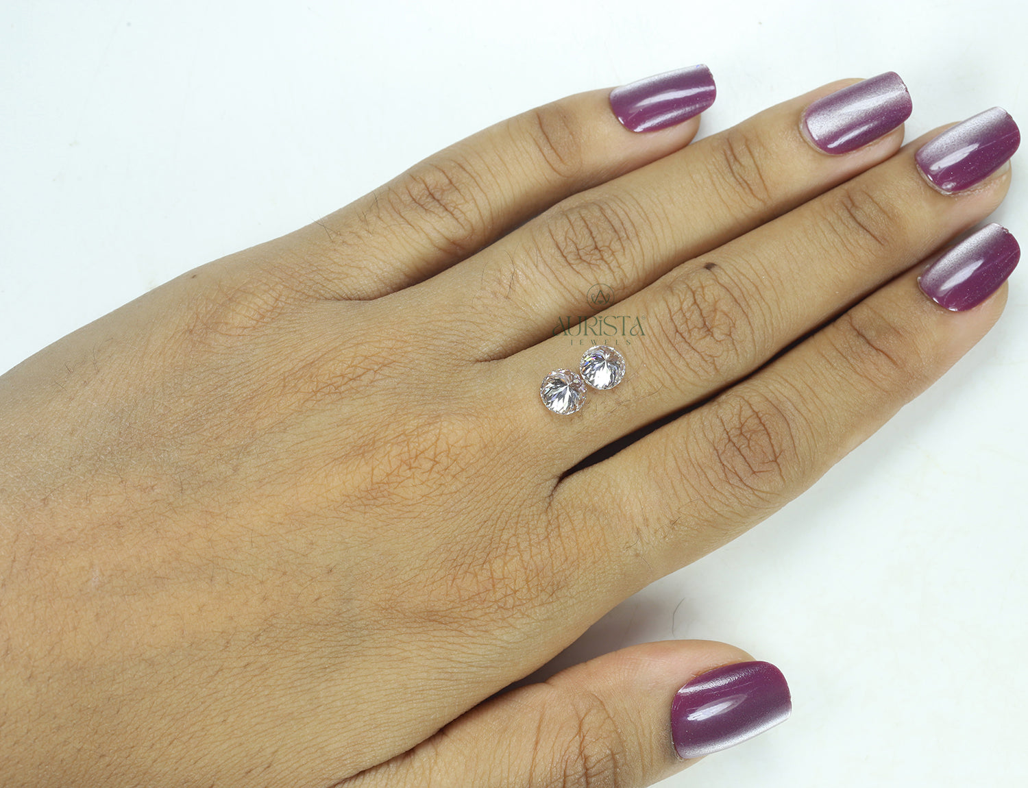 2.25 CT (2 Pcs) Round Portuguese Shape Lab Diamond for Jewelry