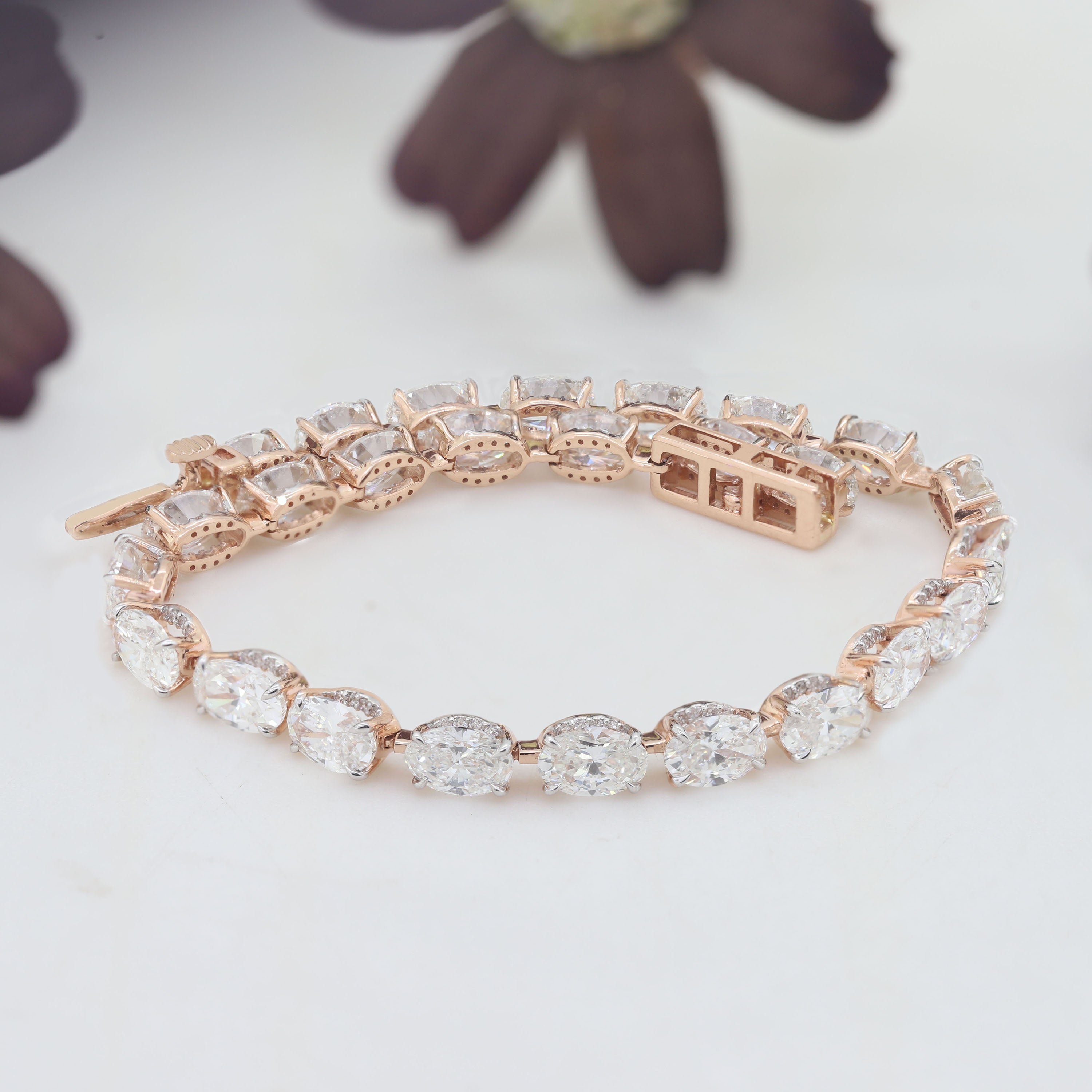 Forever Linked – Rose Gold Diamond Link Bracelet