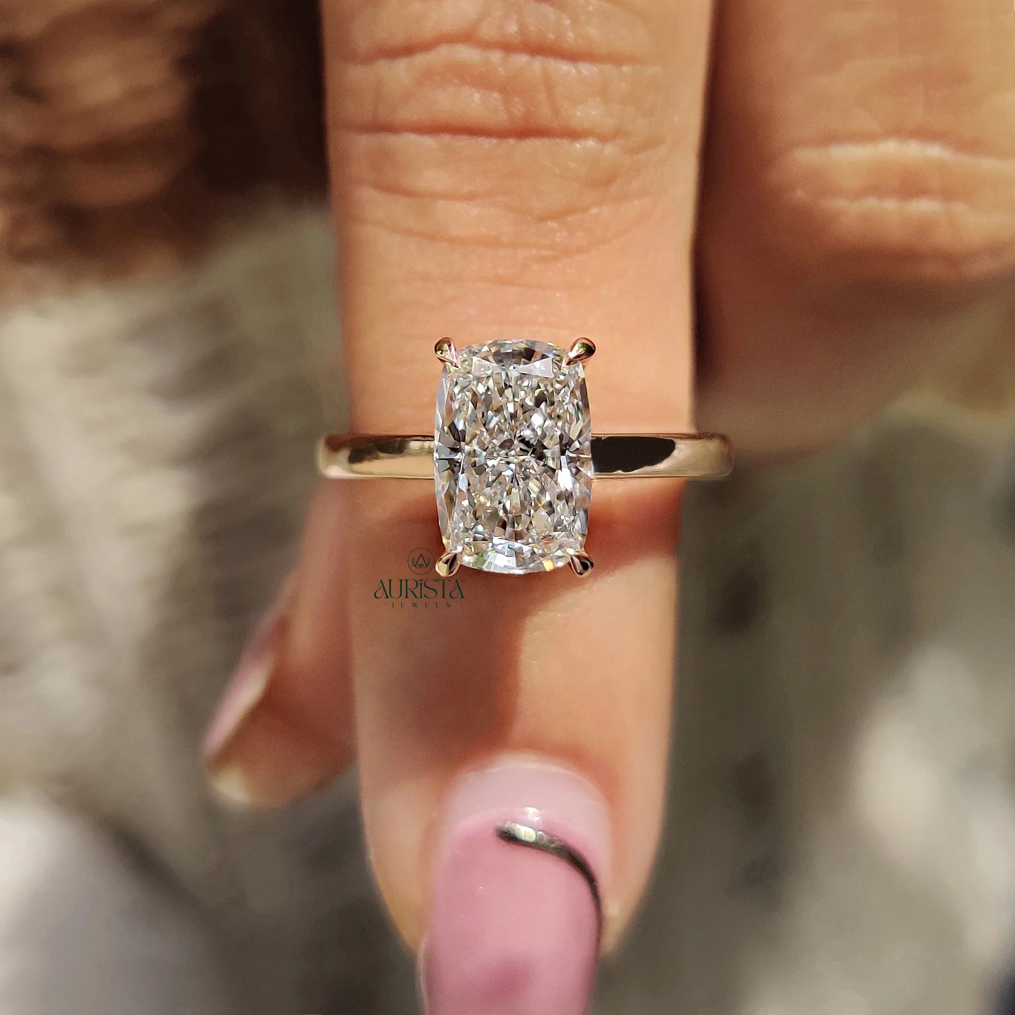 Everyday Solitaire Diamond Ring with Subtle Shine