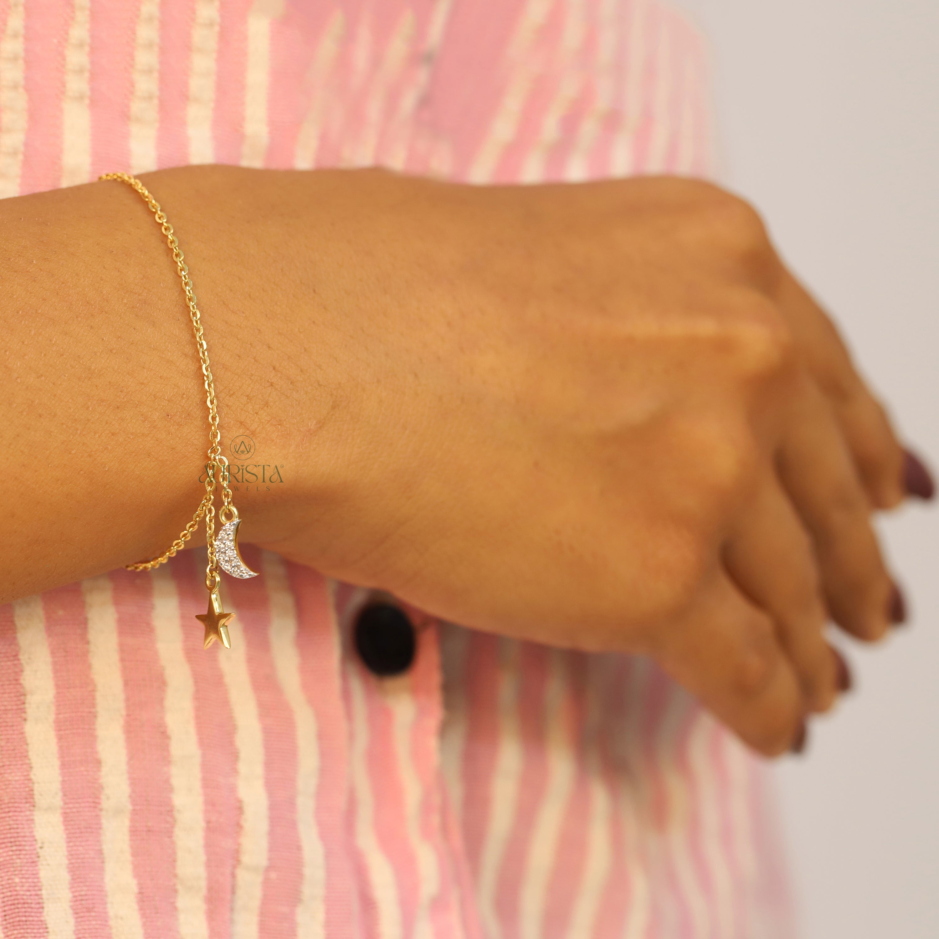 Gift of Forever – Yellow Gold with Moonlight Chain Bracelet