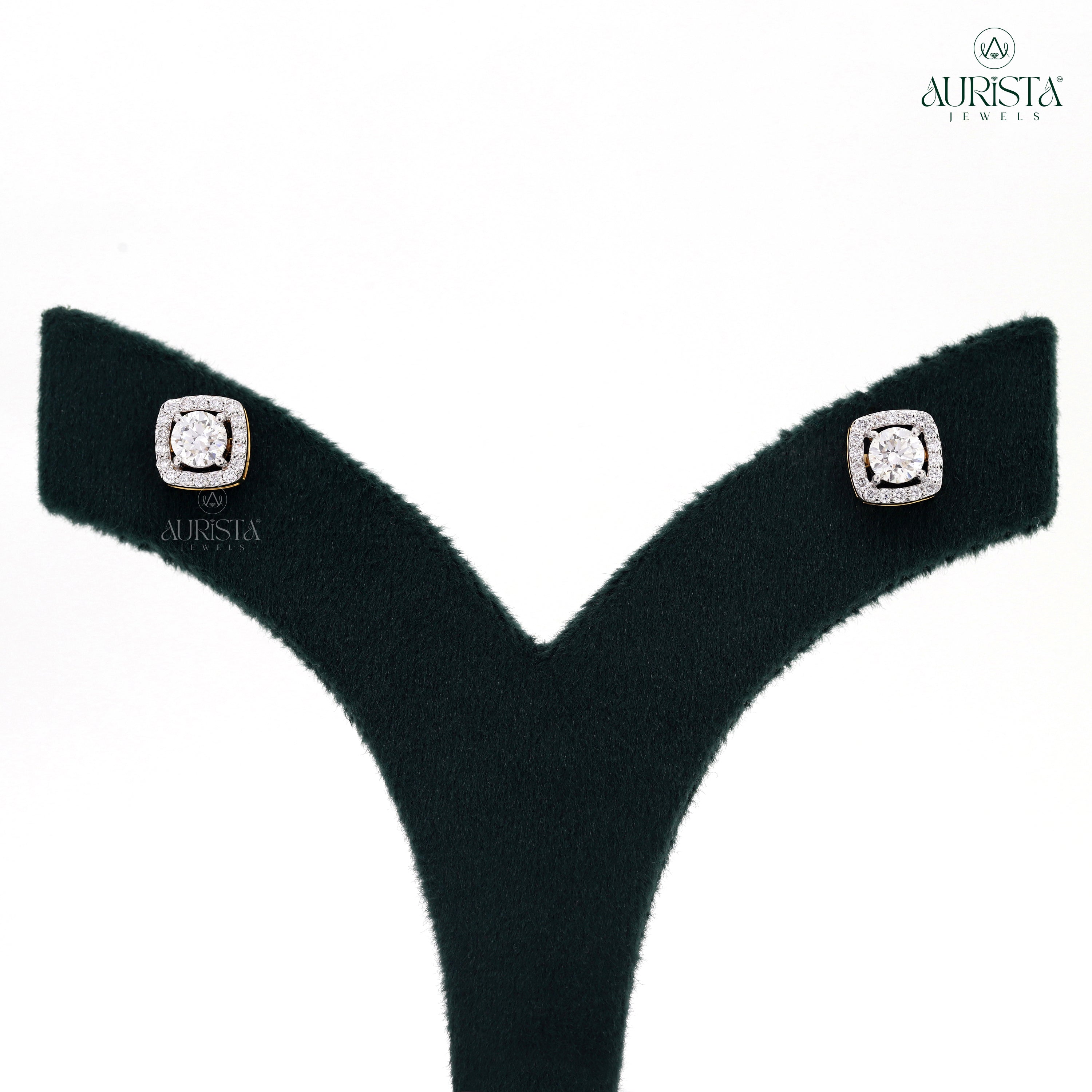 Classic Brilliance – Round And Cut Diamond Earrings