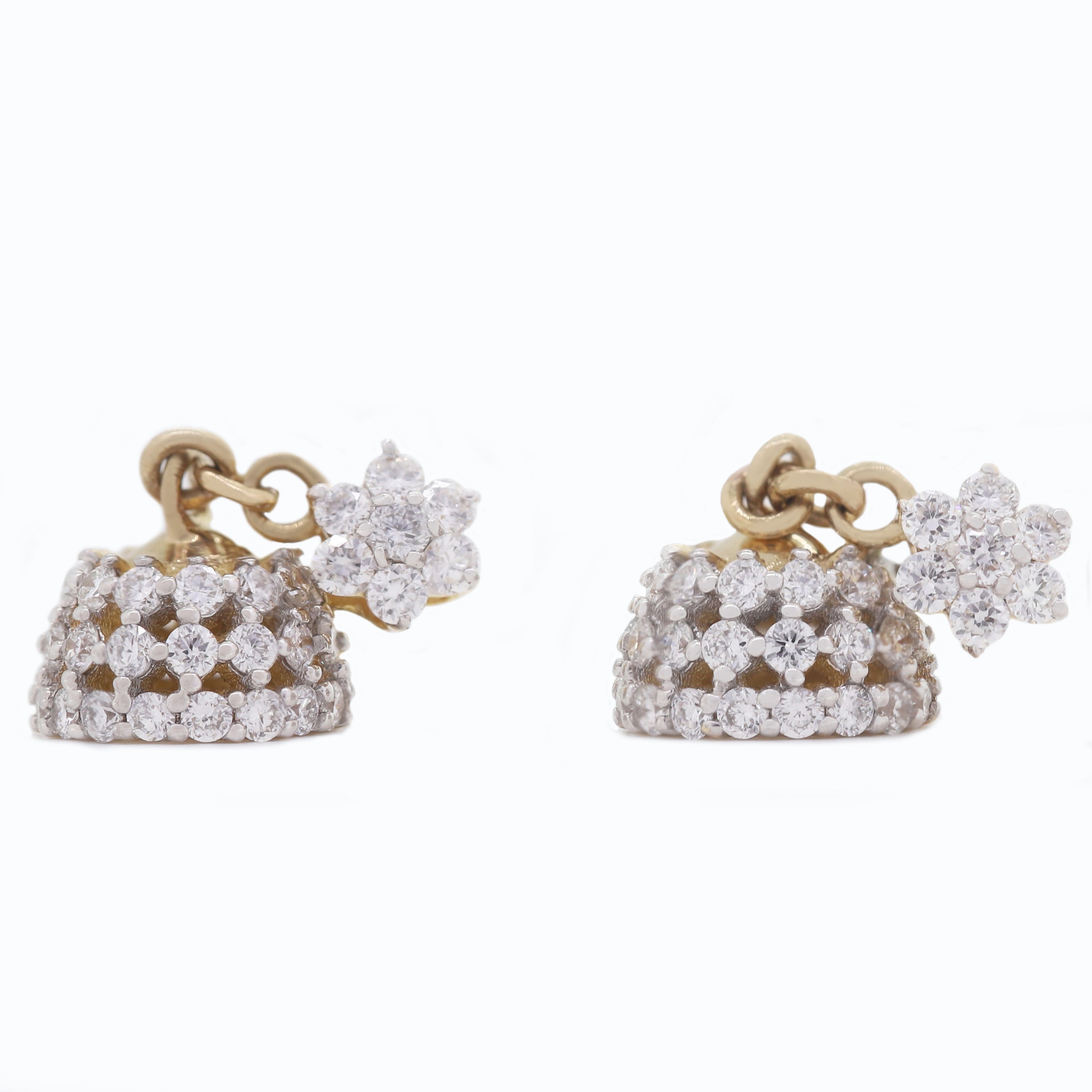 Dazzling Grace – White Diamond Earrings